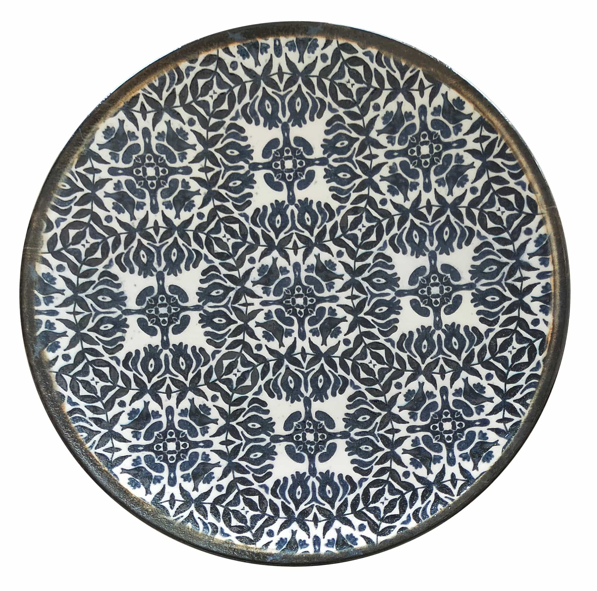 Seville Navy Premium Stoneware Plate Coupe 10.3"