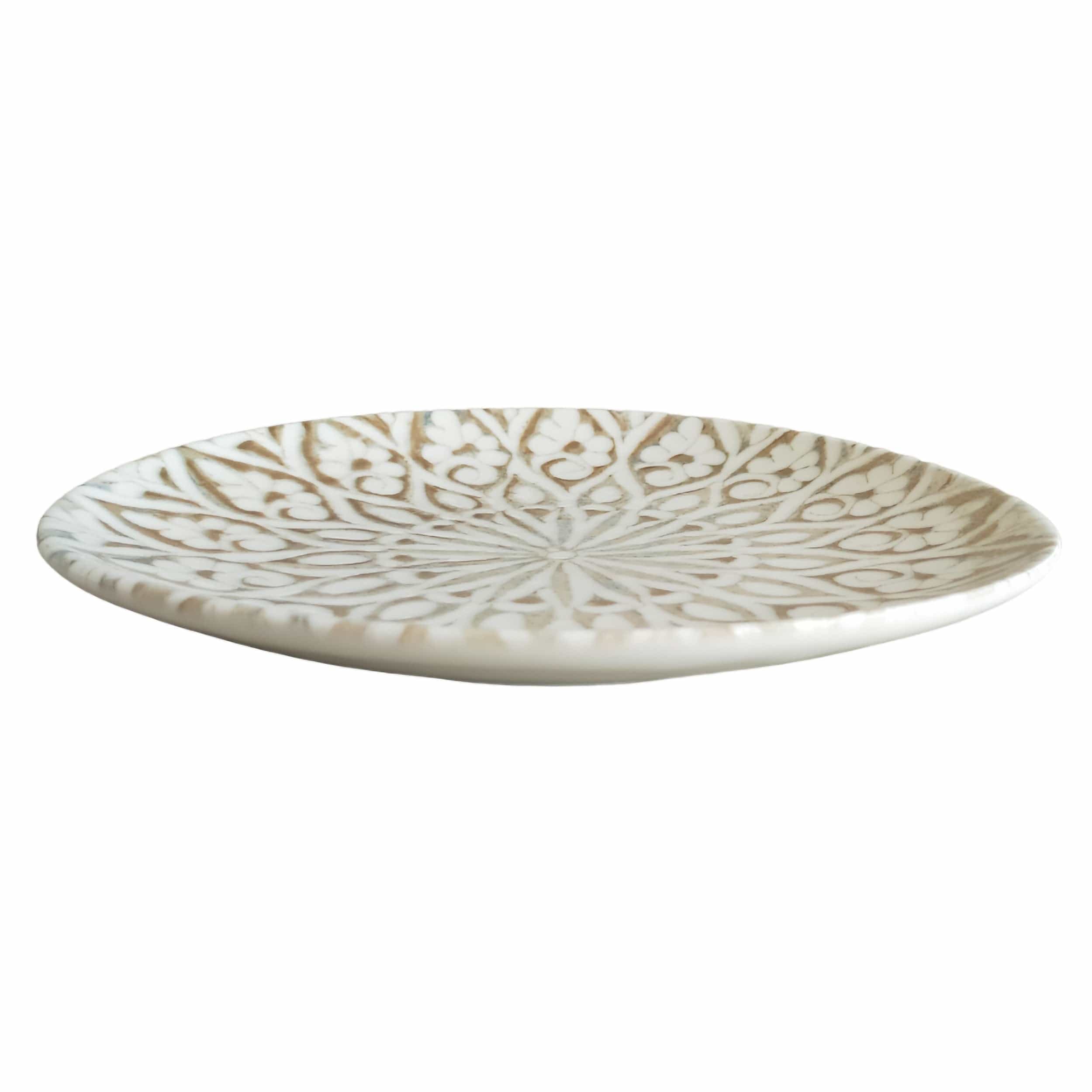 Granada Sand Premium Stoneware Plate Coupe 10.6" x 9.6"