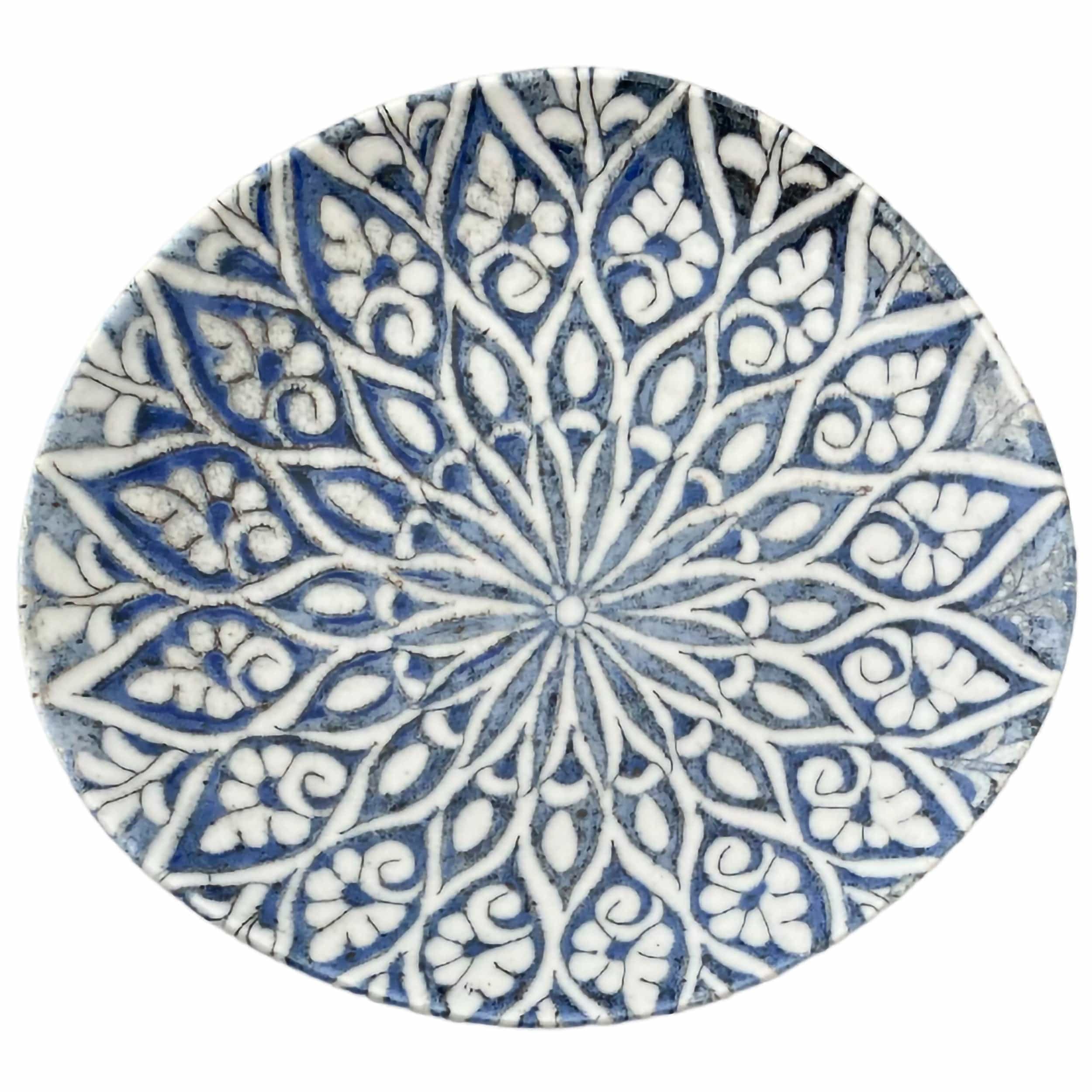 Granada Blue Premium Stoneware Plate Coupe 8.3" x 7.5"