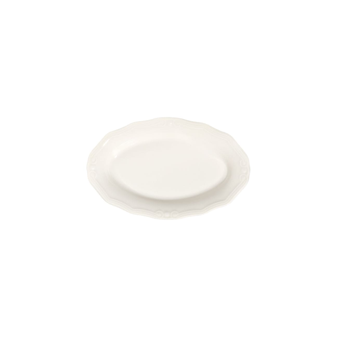 Tiffany White Fine China Oval Platter 8.1" x 12.4"