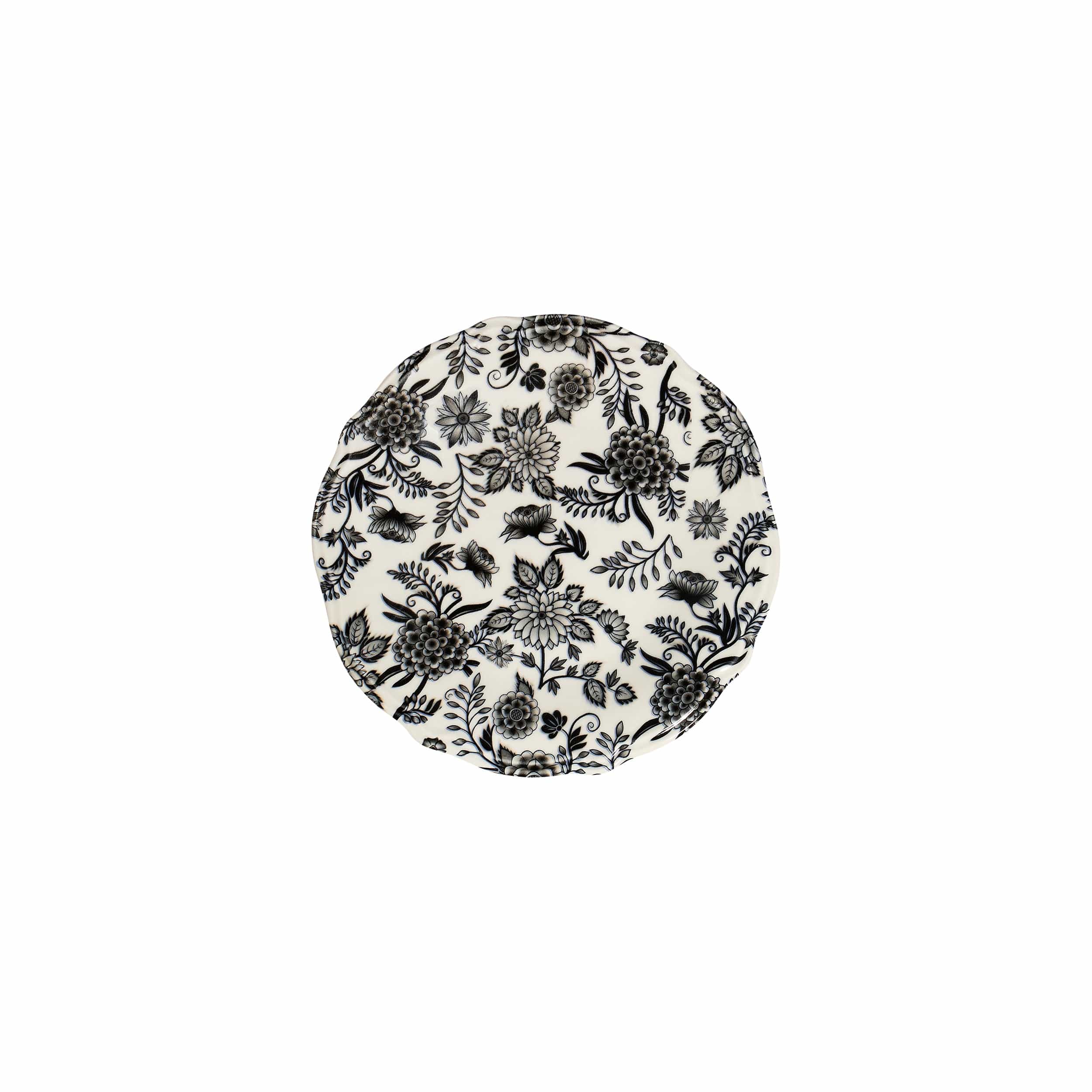 Herba Black Fulya Black Premium Stoneware Coupe Plate 5.9"