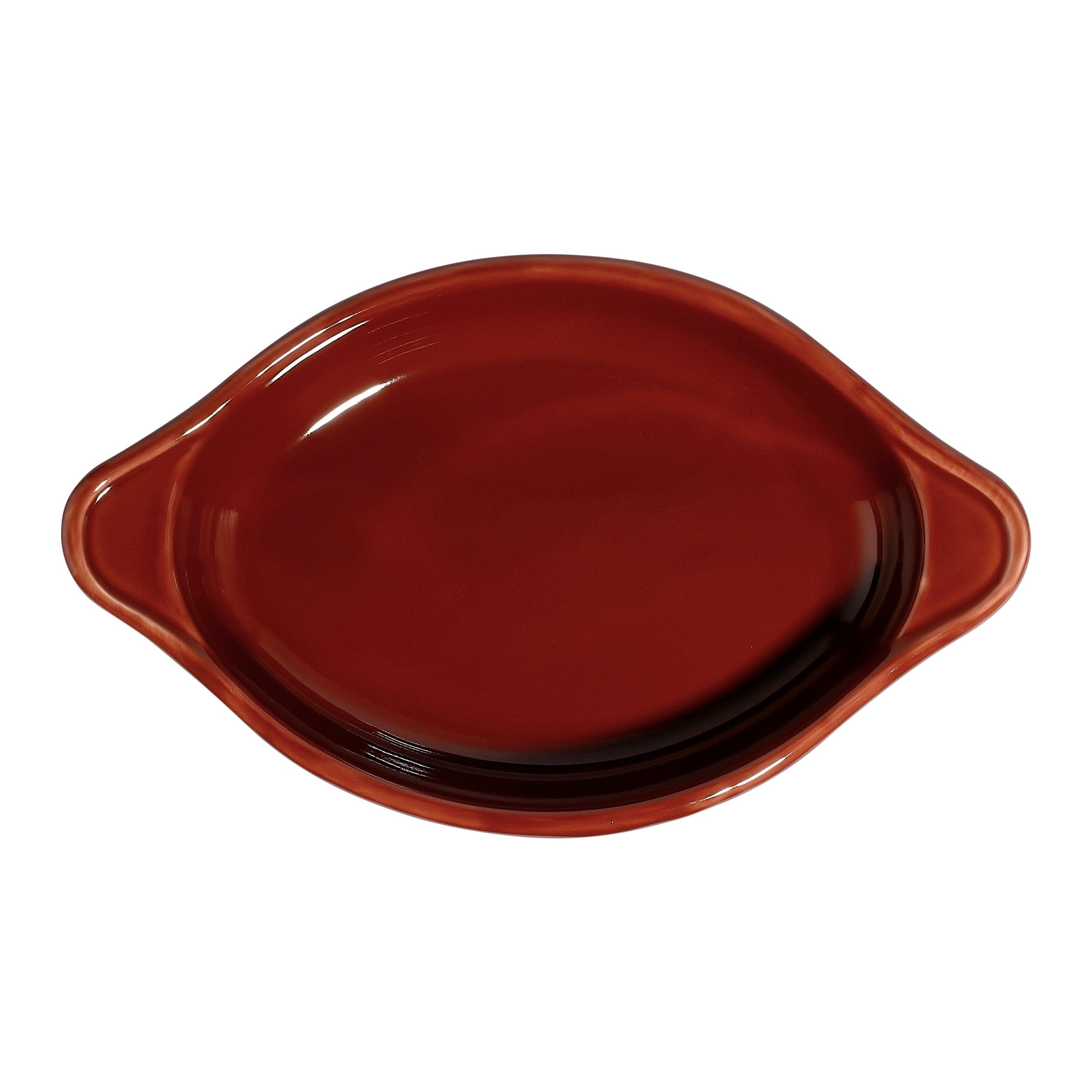Kora Red Fine China Oval Pan 8.6" x 5" / 11.3 oz