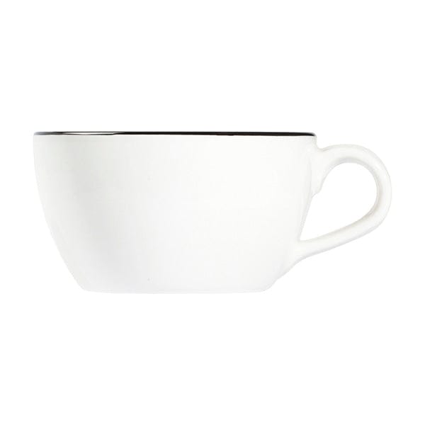 Modest Black Black Fine China Cup 3.6" / 7.8 oz