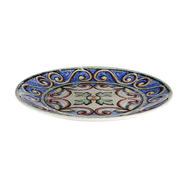 Amalfi Blue Fine China Coupe Plate 8.2"
