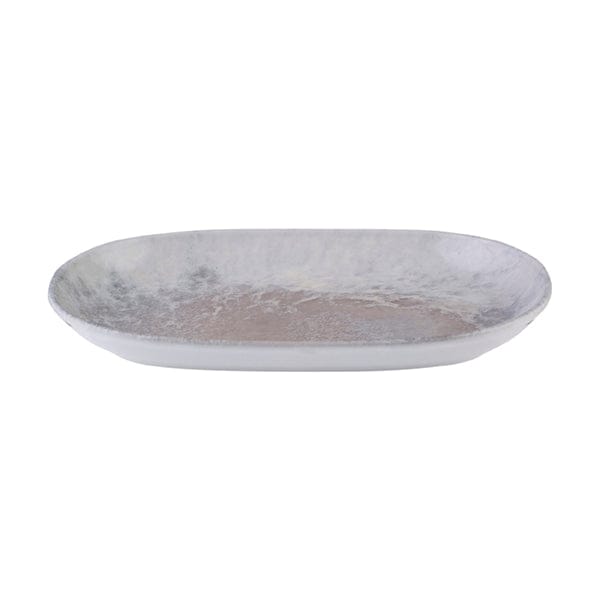 Surf Grey Fine China Platter 14.6" x 9.6"