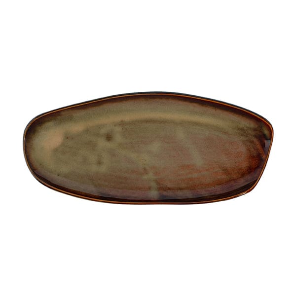 Hazel Jord Tan Fine China Platter 12.3" x 5.5"