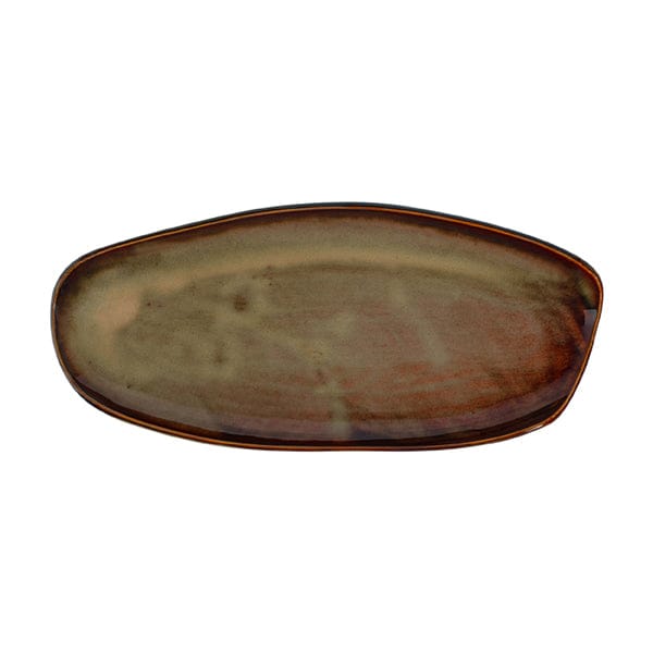 Hazel Jord Tan Fine China Platter 13.6" x 6.1"