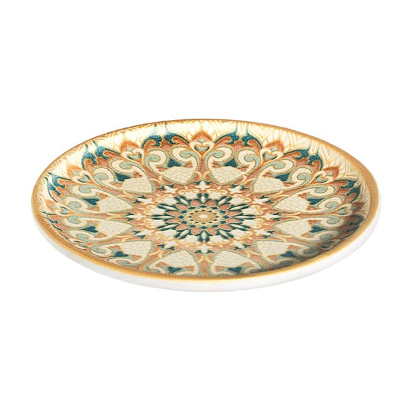 Qasbah Tima Orange Fine China Coupe Plate 10.6"