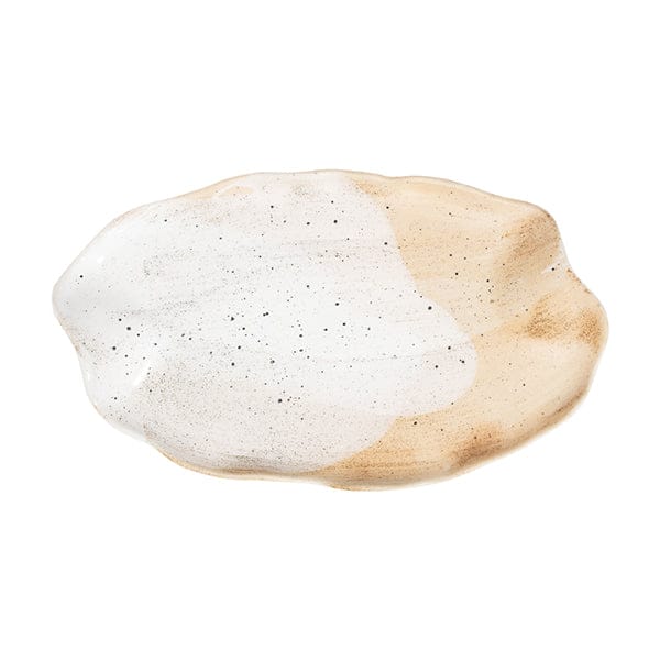 Cameo Sonnet Beige Khaki Fine China Platter 11.8" x 6.8"