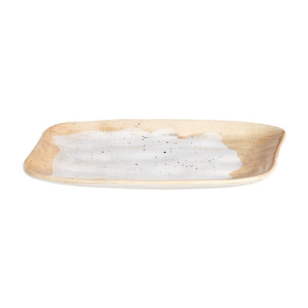 Cameo Savor Beige Khaki Fine China Platter 10.3" x 5.9"