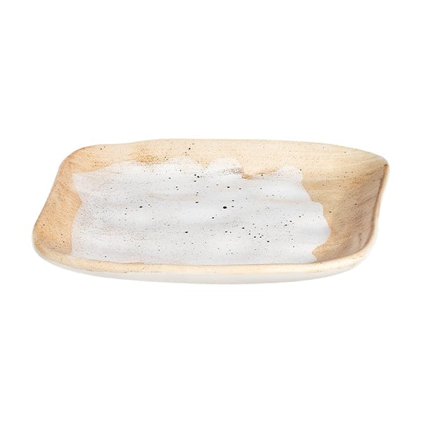 Cameo Savor Beige Khaki Fine China Platter 11.8" x 8.6"