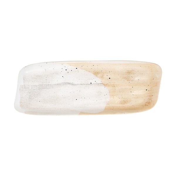 Cameo Savor Beige Khaki Fine China Platter 15.8" x 5.9"