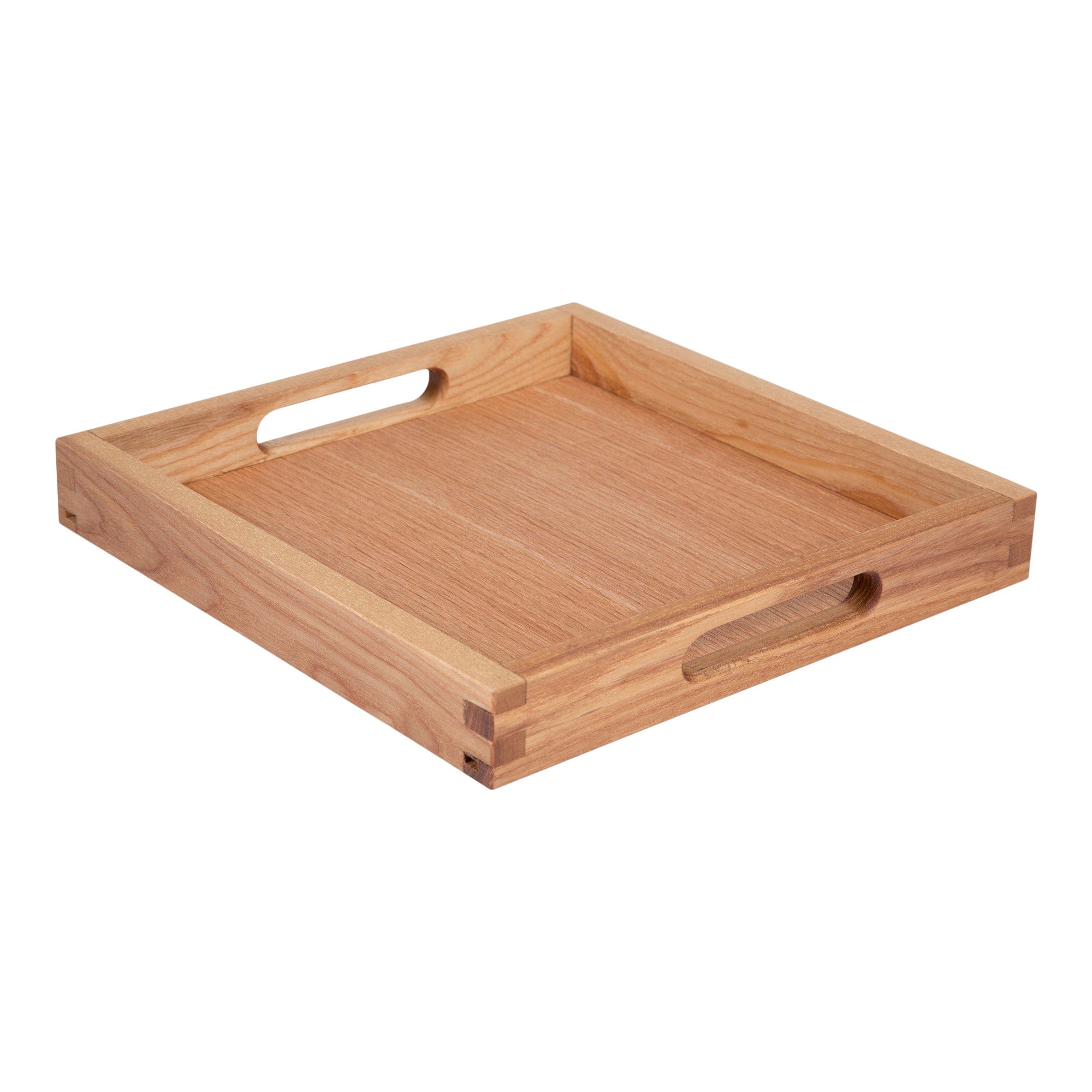 Select Concept Oak Serving Tray with Handles 11" x 11" x 2"