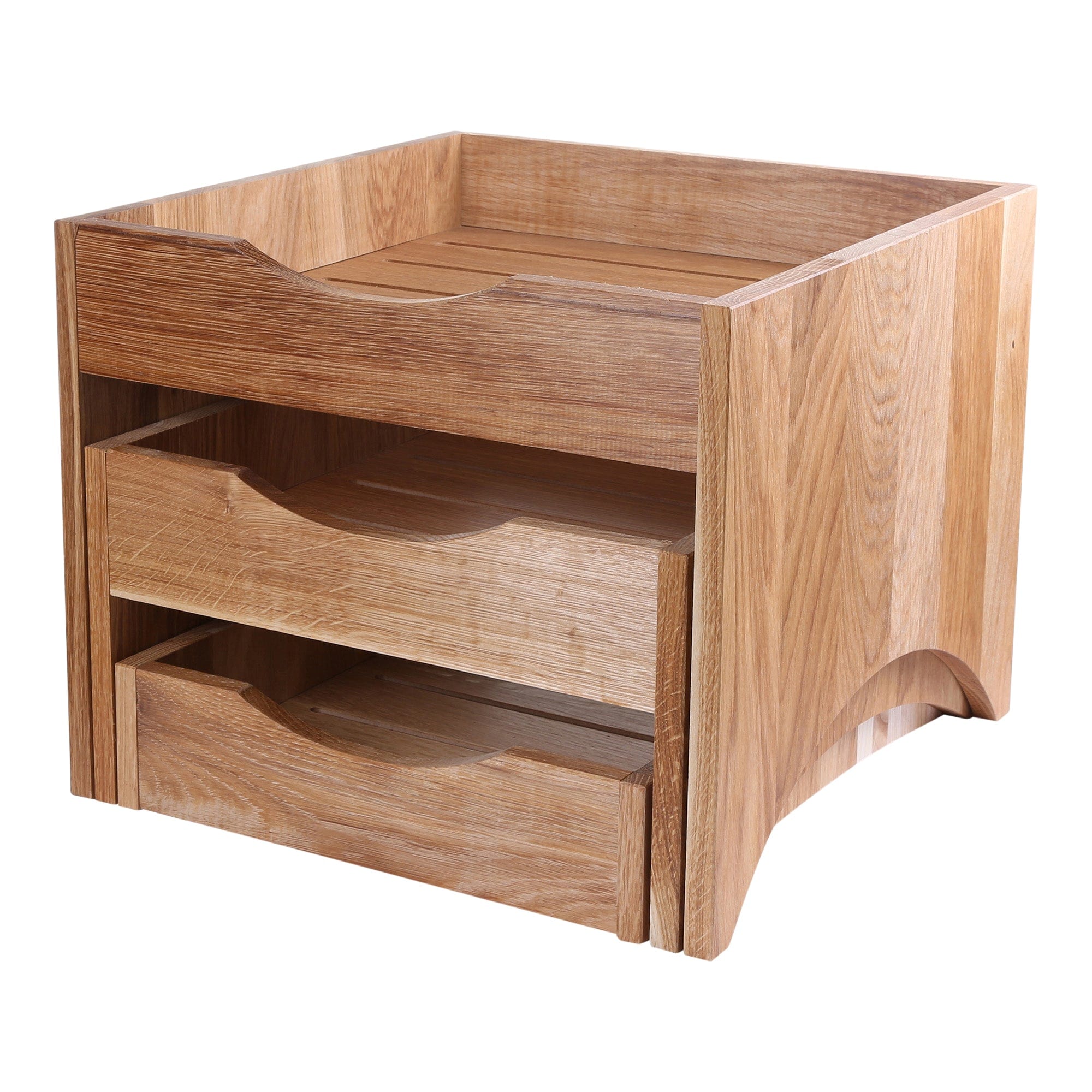 Select Concept Oak 3 Tray Display Stand 15.6" x 15.6" x 12.6"