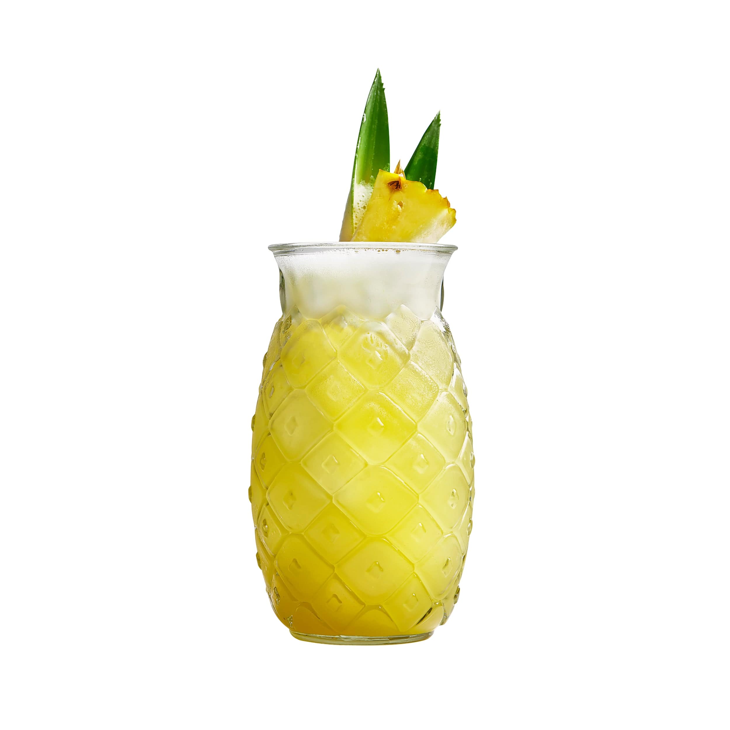 Tiki Pineapple Clear Soda Lime Cocktail Glass 4" x 6.1" / 17oz