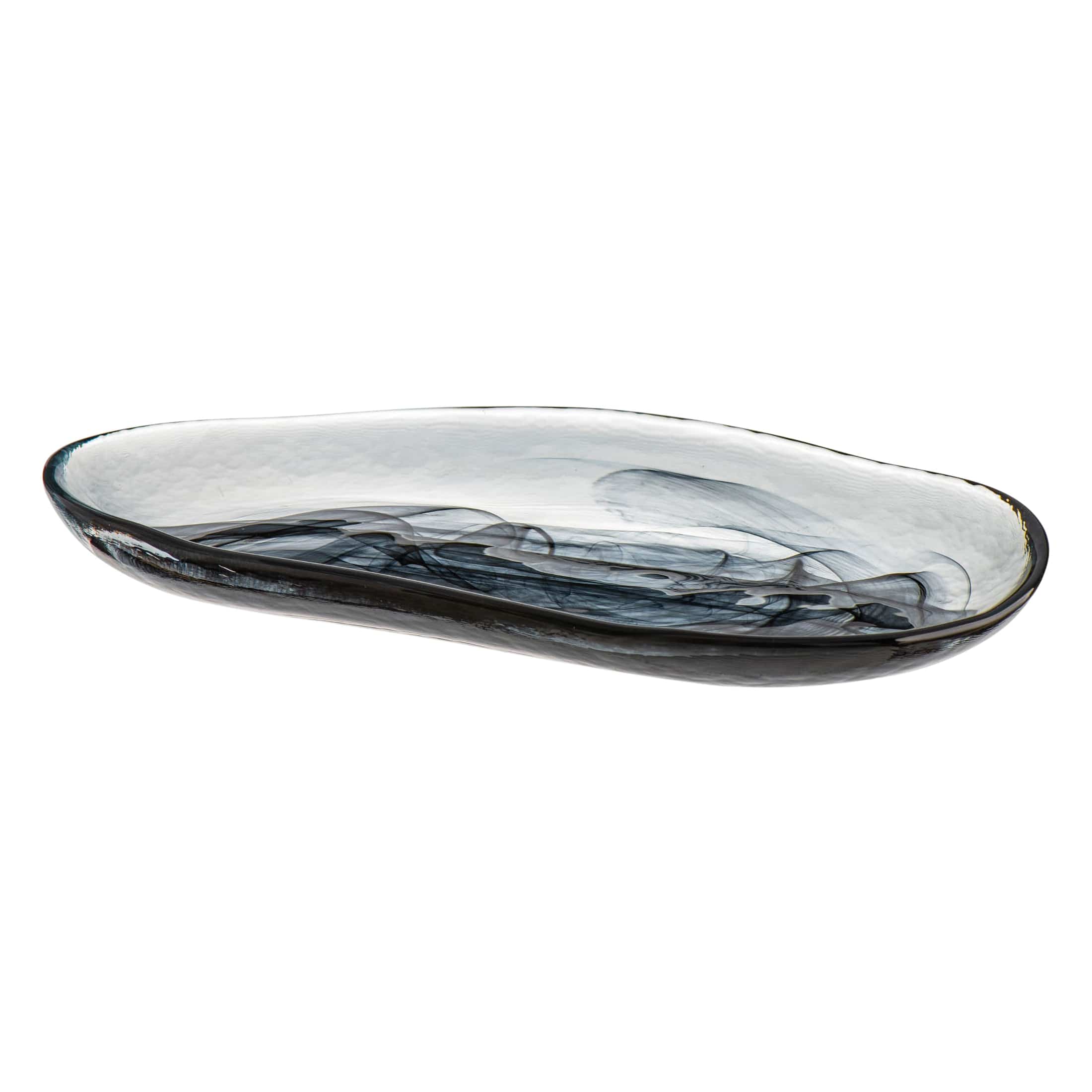 Atlas Black Glass Plate 13.9" x 7.8"