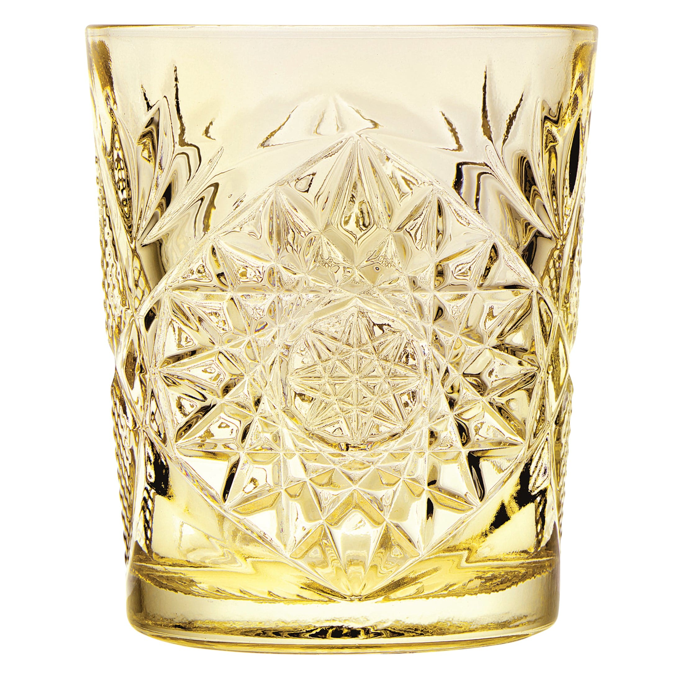Icon Spring Summer Yellow Soda Lime Double Old Fashion 3.5" x 4.2" / 12oz