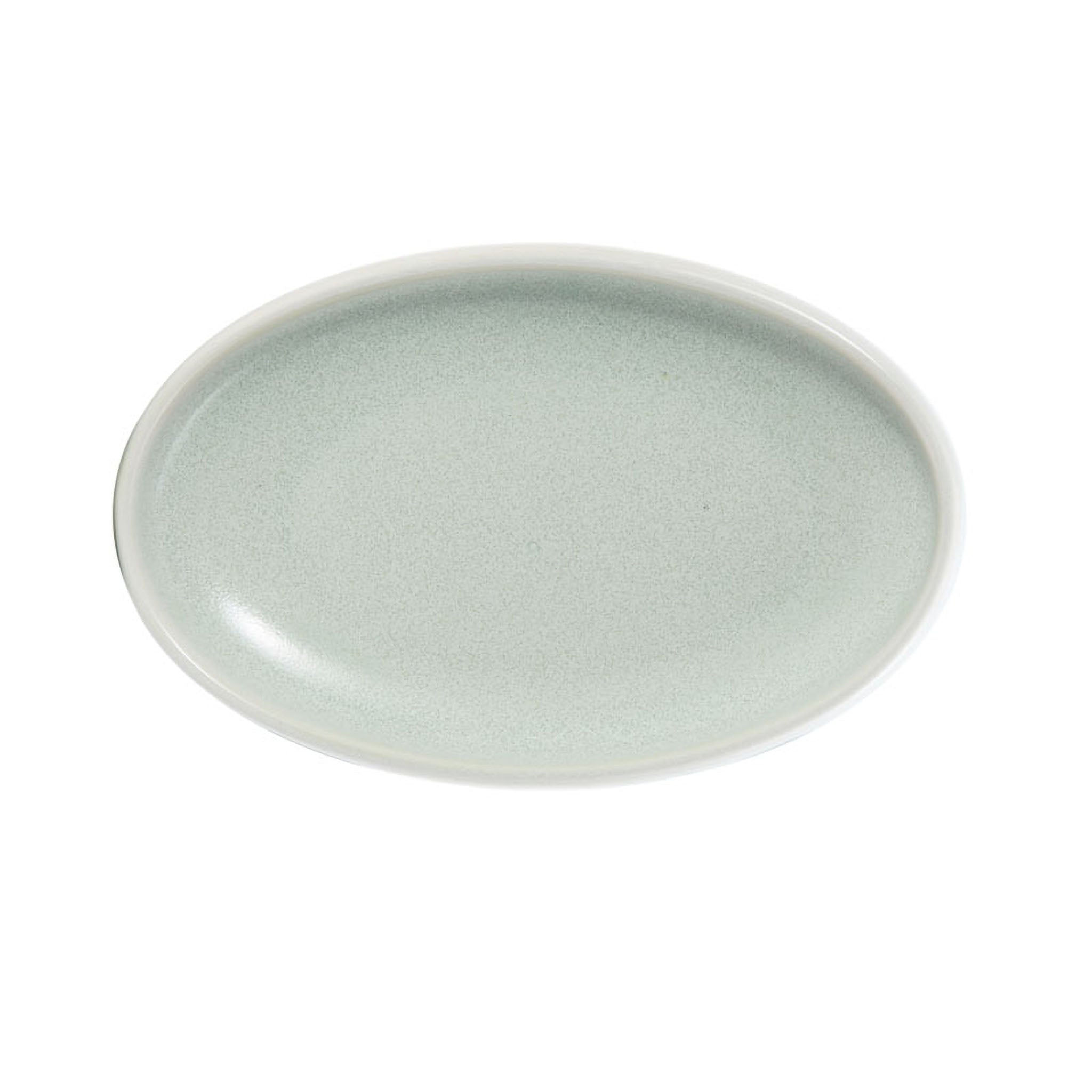 Jade Porcelain Oval Platter 7x4" Green