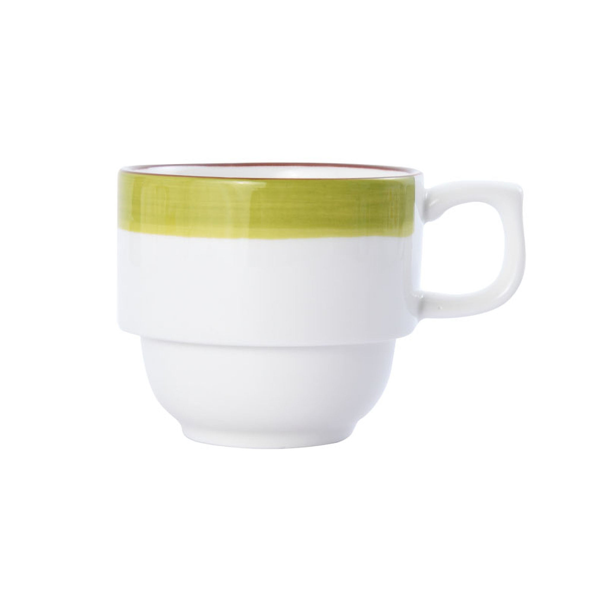 Bistro Sunday Brunch Porcelain Mug 4.4" / 8.5oz Green #color_green