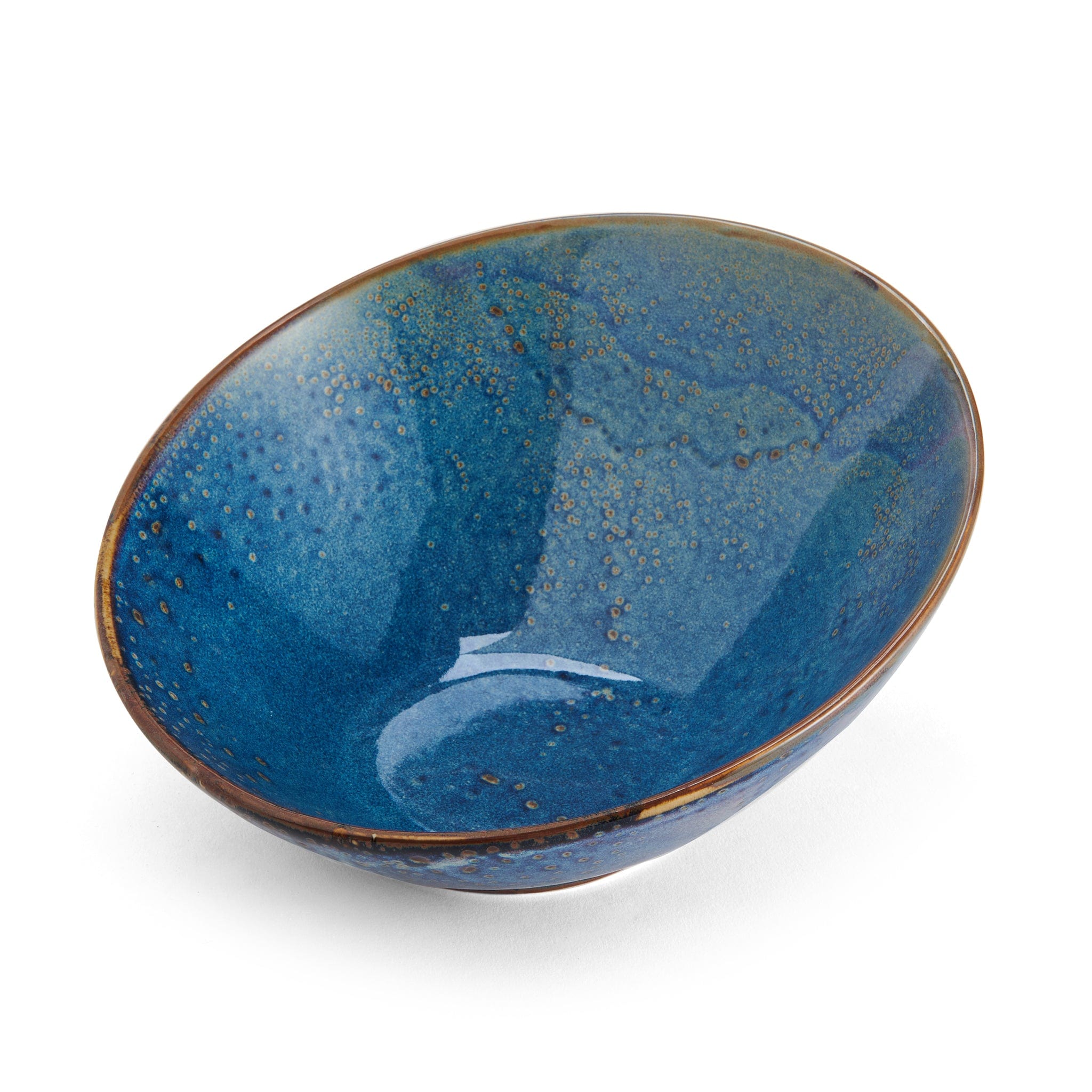 Starlit Porcelain Slanted Bowl 10" / 30.4oz Blue