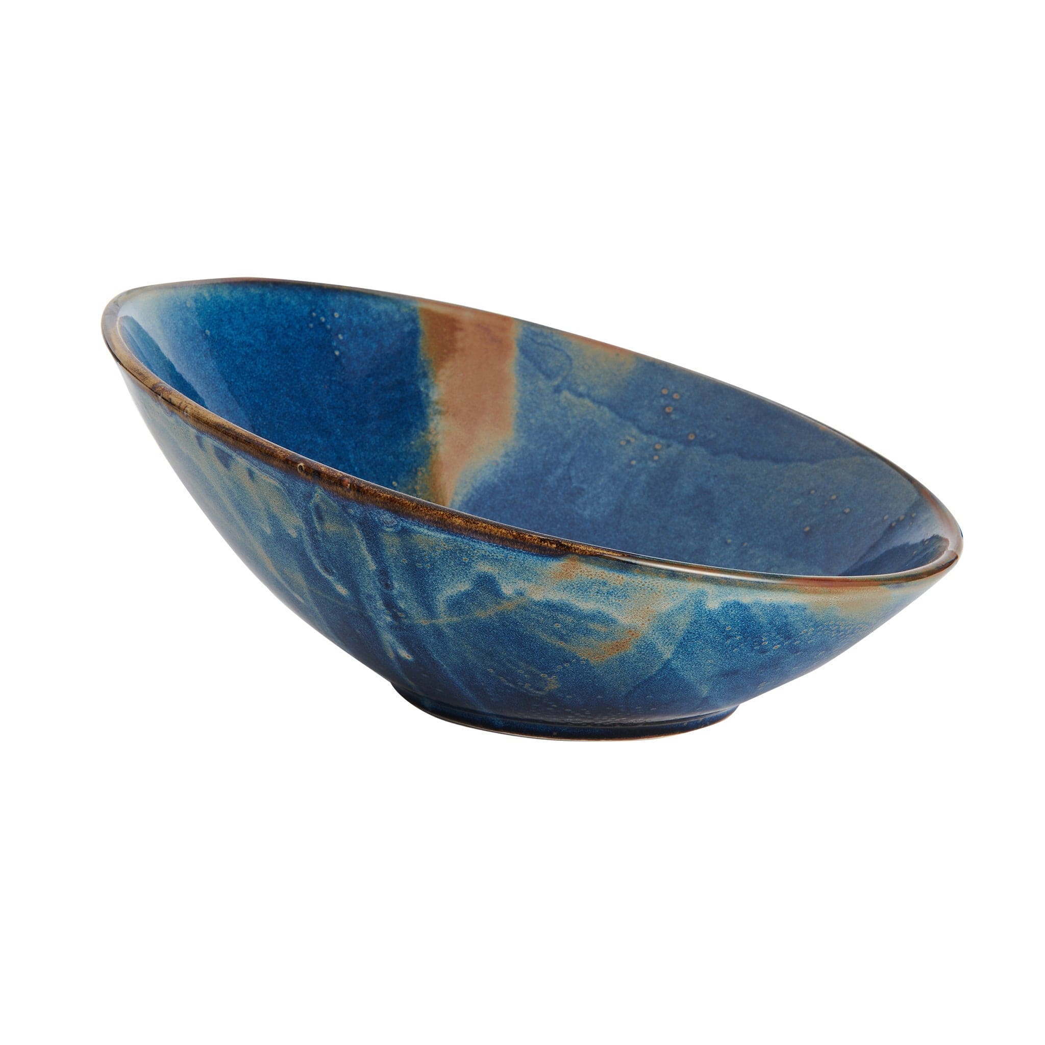 Starlit Porcelain Slanted Bowl 12" / 67.6oz Blue