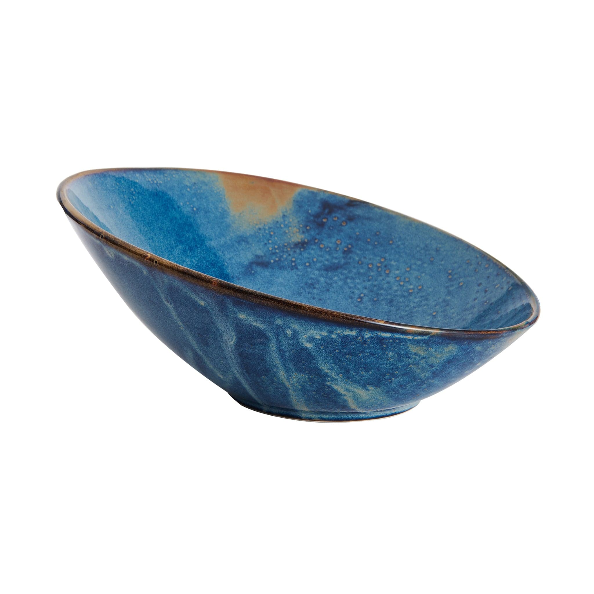 Starlit Porcelain Slanted Bowl 14" / 91.3oz Blue