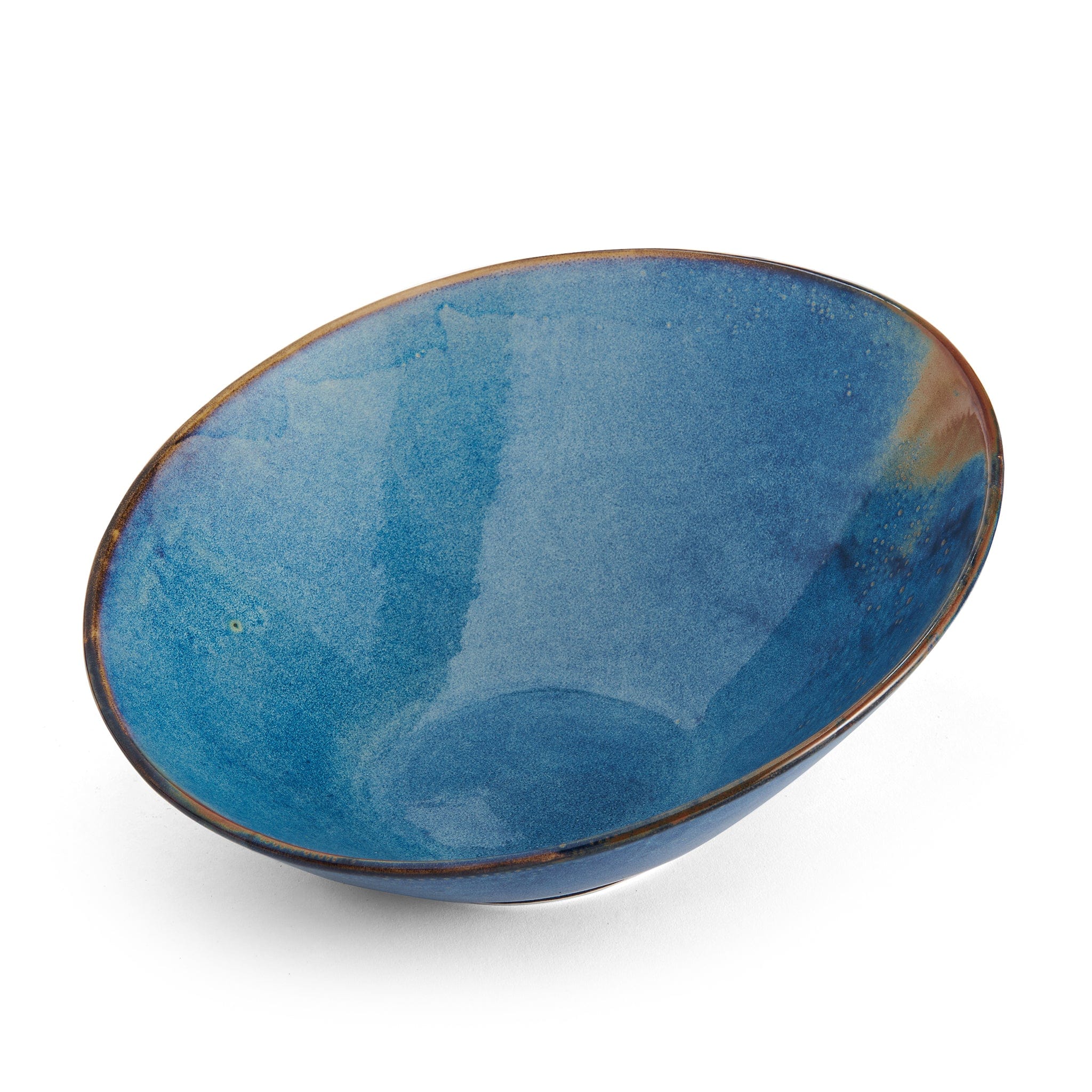Starlit Porcelain Slanted Bowl 14" / 91.3oz Blue