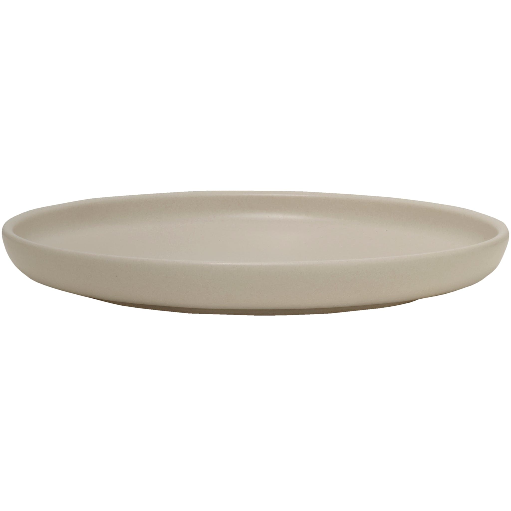 Solitude Stoneware Coupe Plate 8.5in Natural