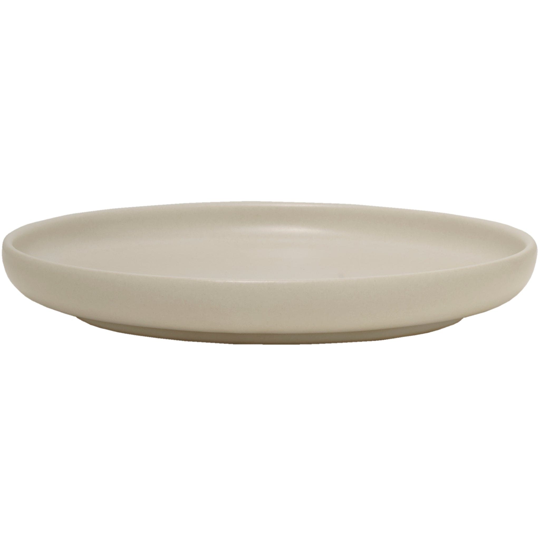 Solitude Stoneware Coupe Plate 6.7in Natural