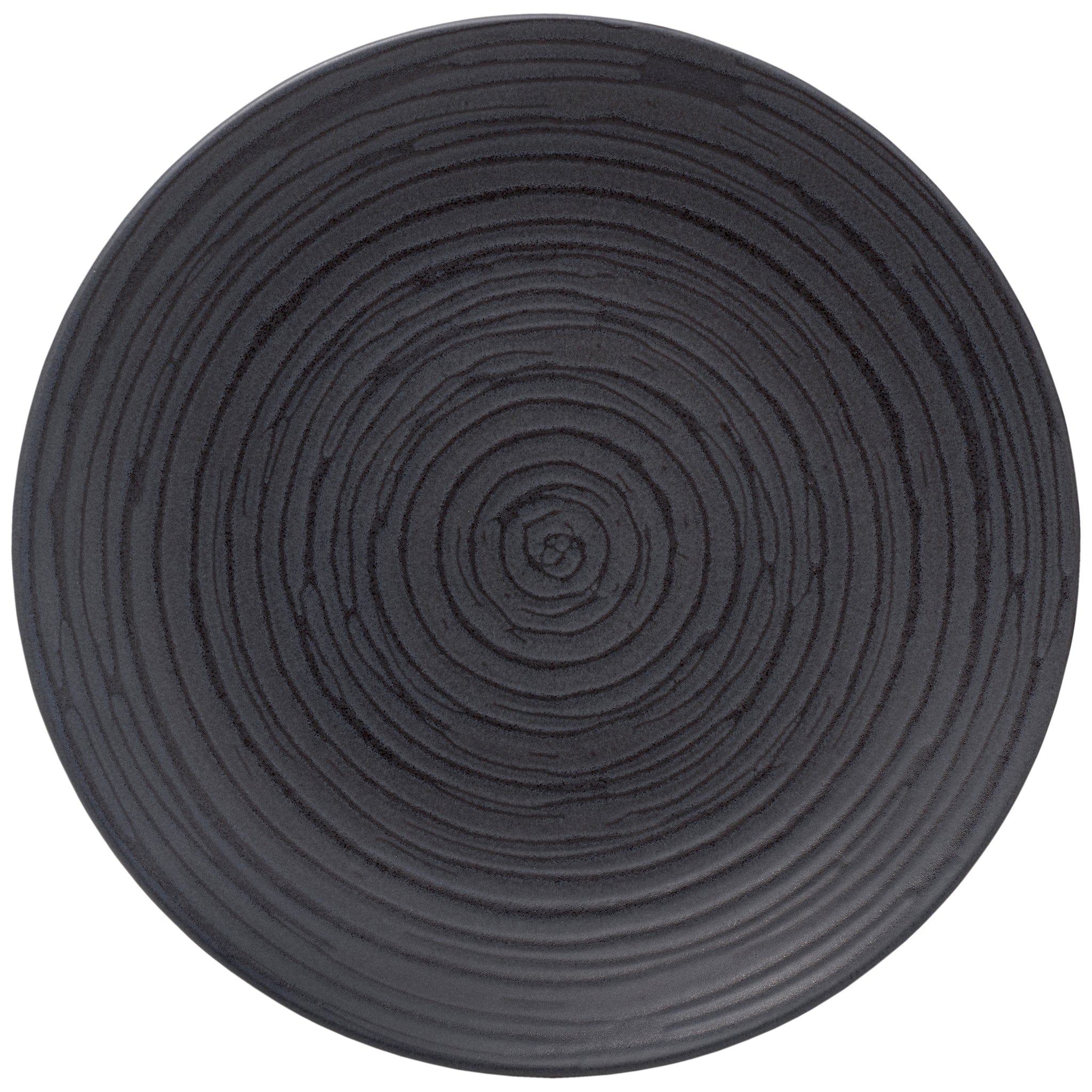 Obsidian Black Stoneware Coupe Plate 10.6" Black