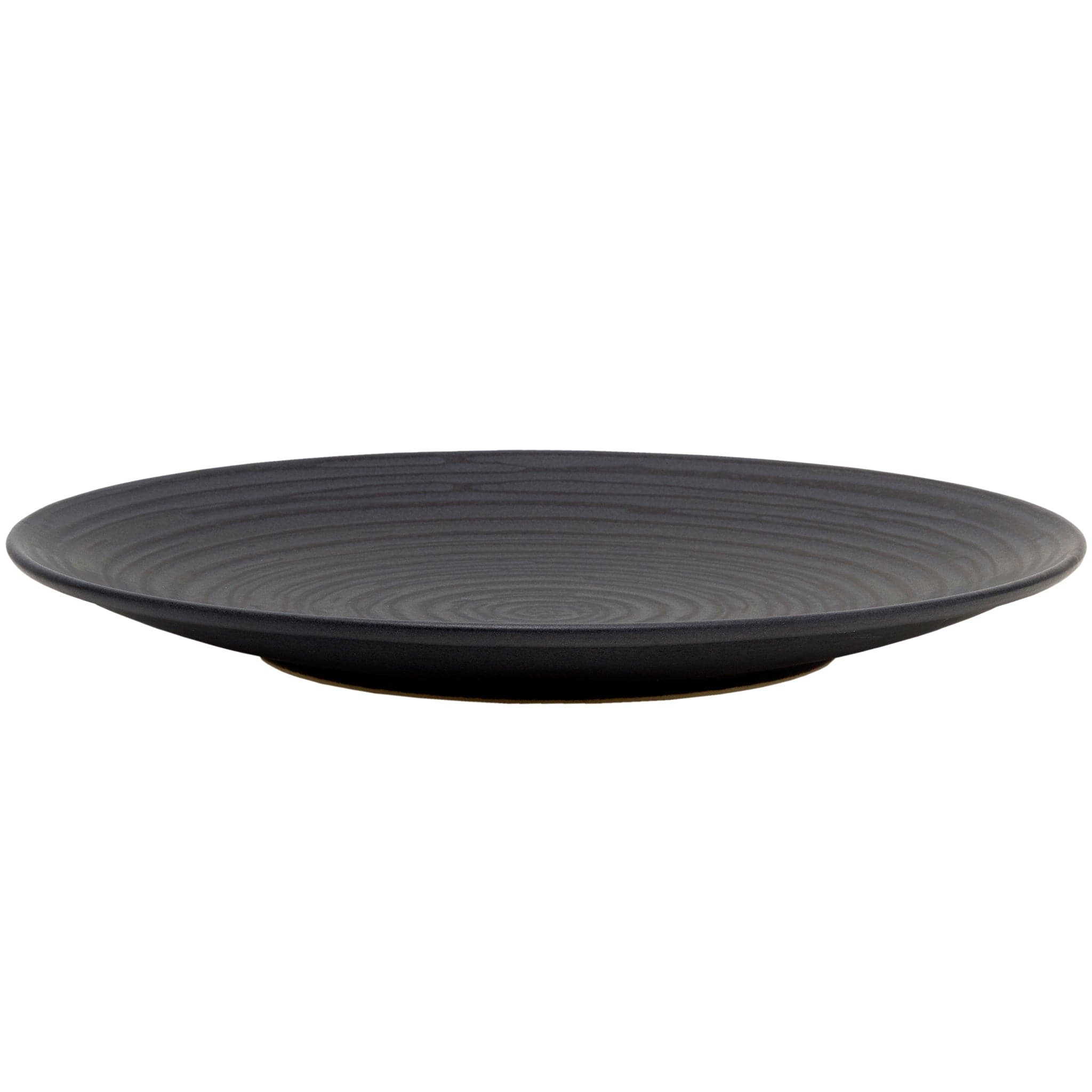 Obsidian Black Stoneware Coupe Plate 10.6" Black