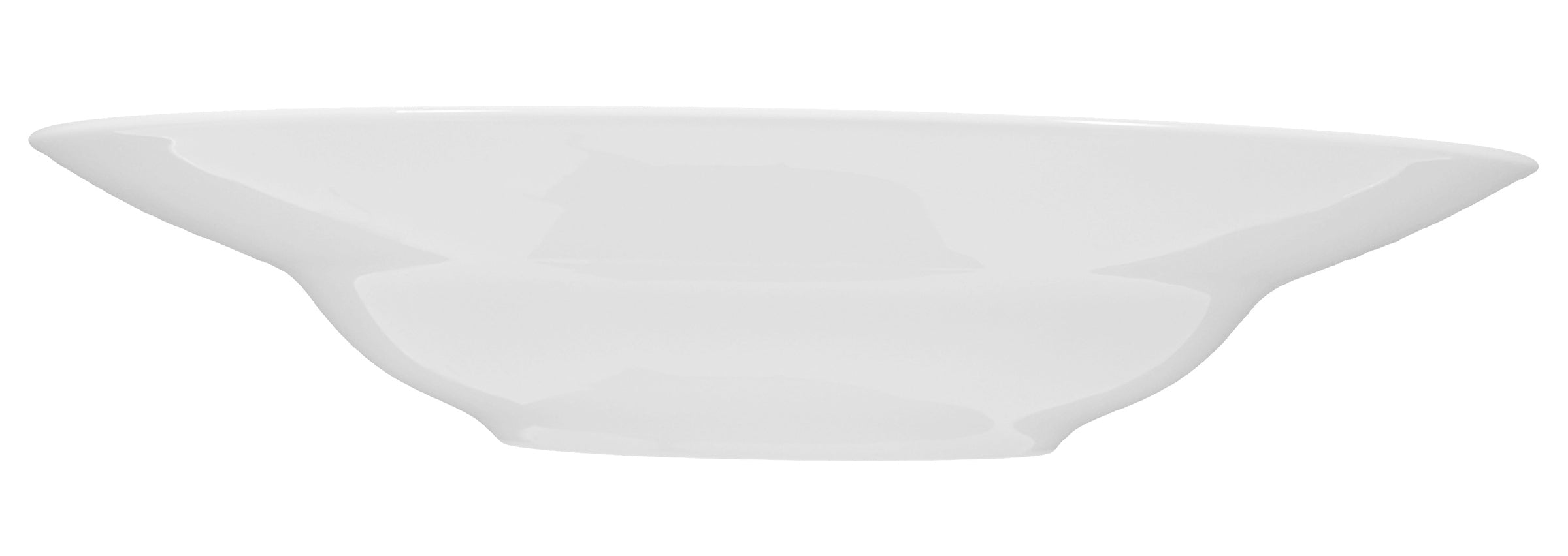 Meran White Porcelain Deep Plate 10.6"