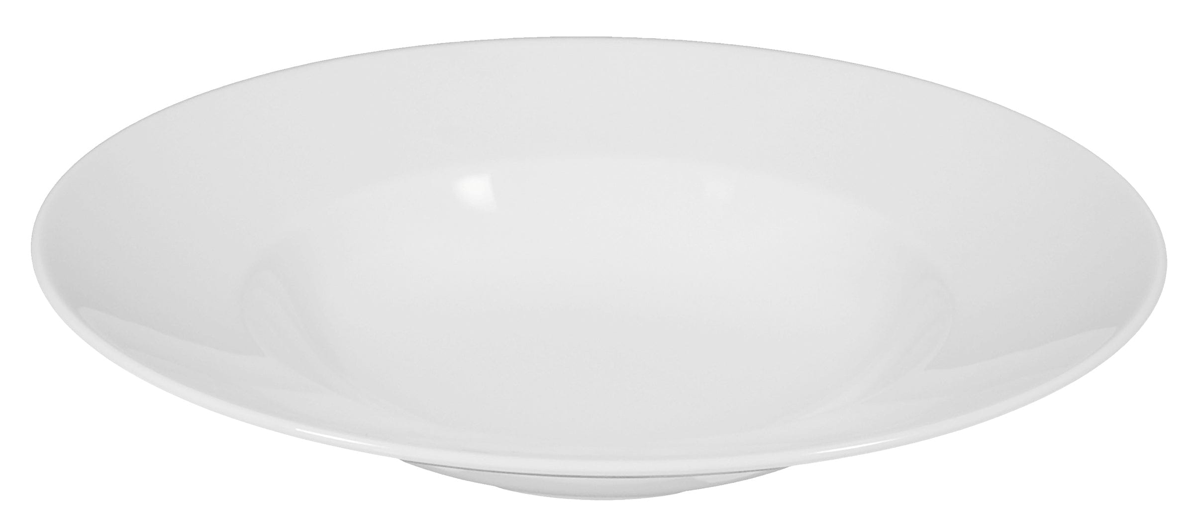 Meran White Porcelain Deep Plate 10.6"