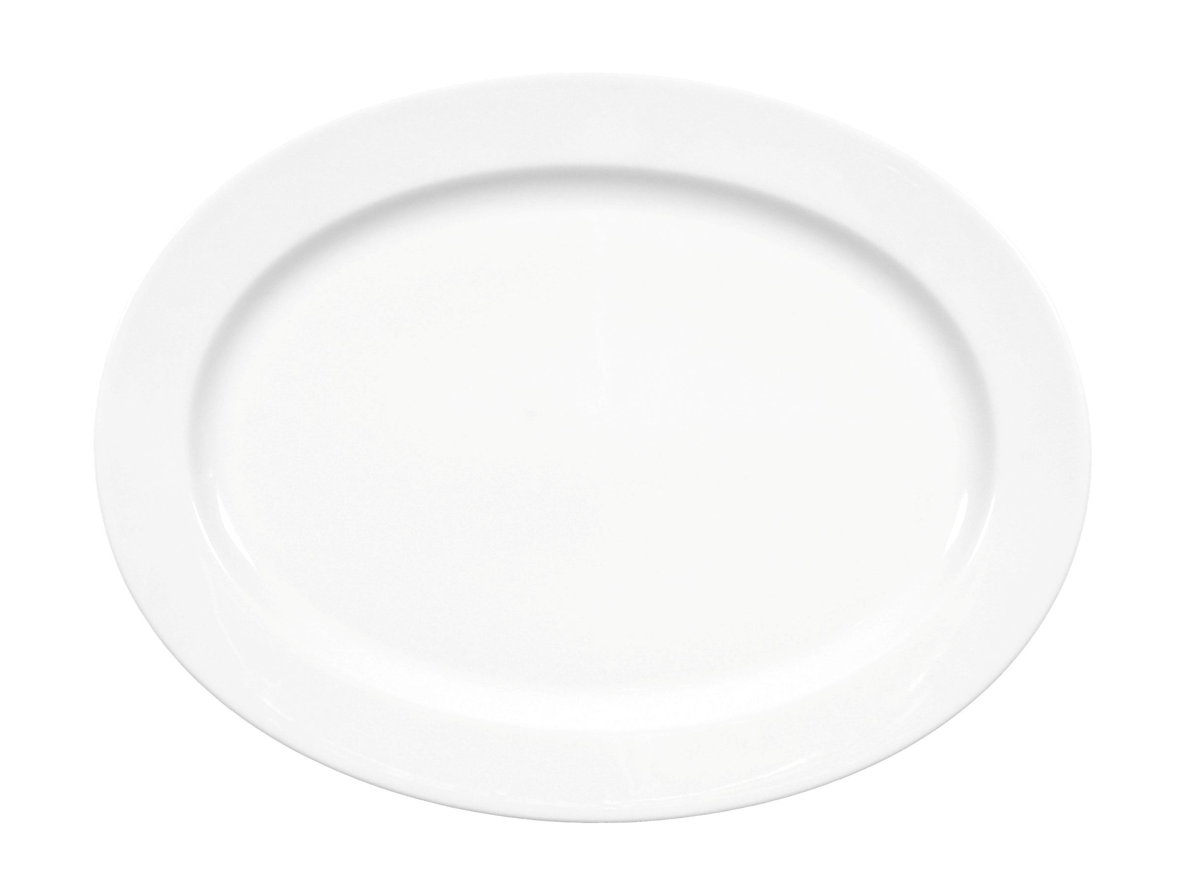 Meran White Porcelain Oval Platter  12.2" x 9.2"