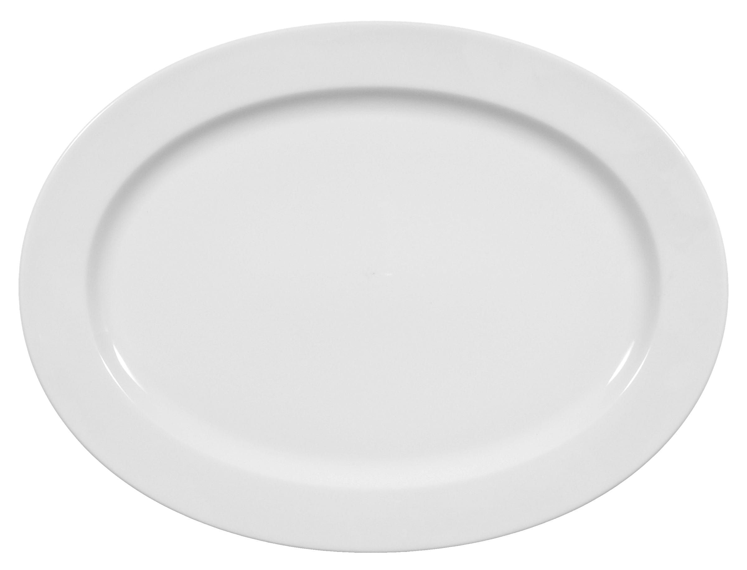 Meran White Porcelain Oval Platter  13.8" x 10.4"