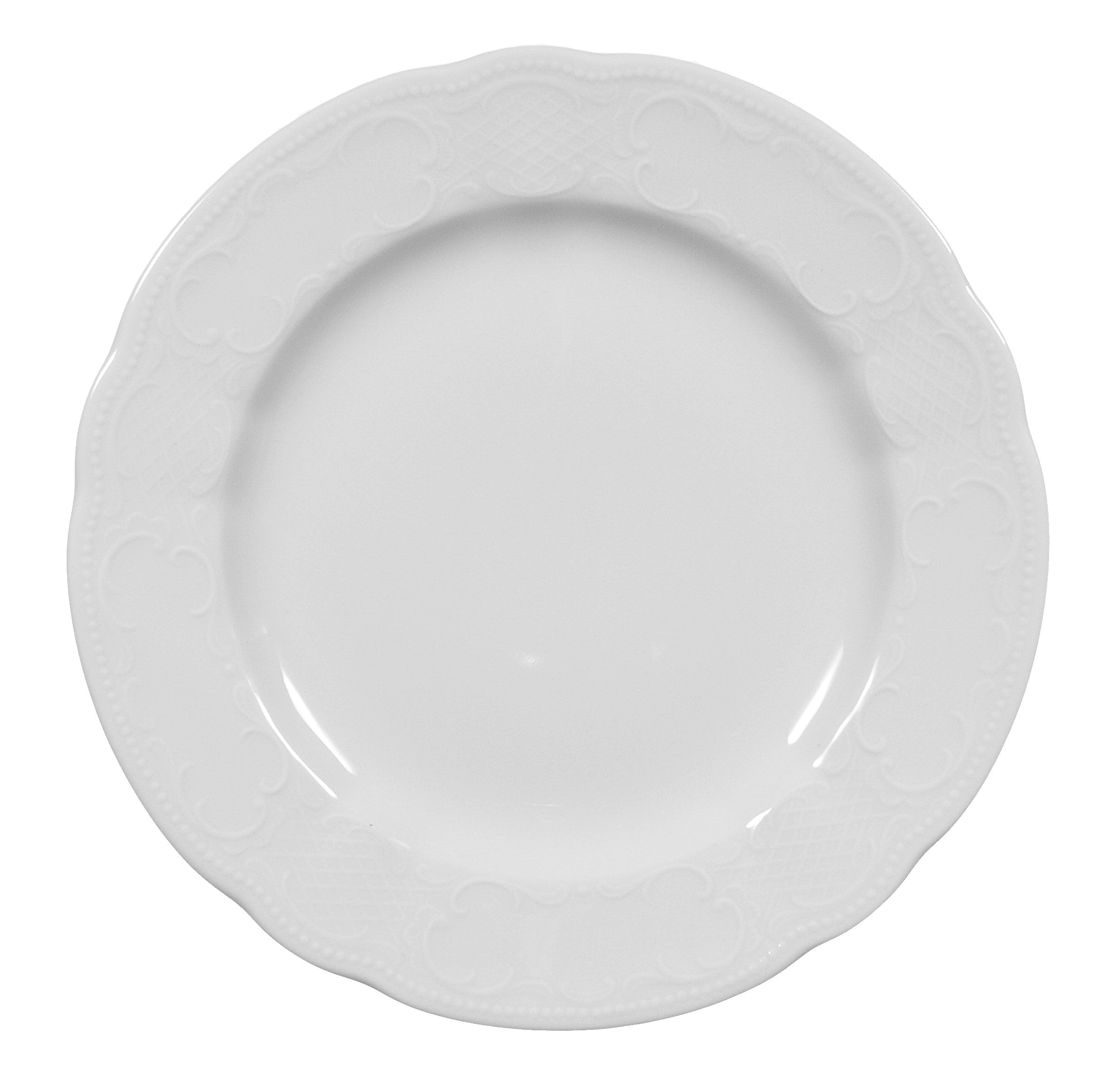 Salzburg White Porcelain Plate 9.9"