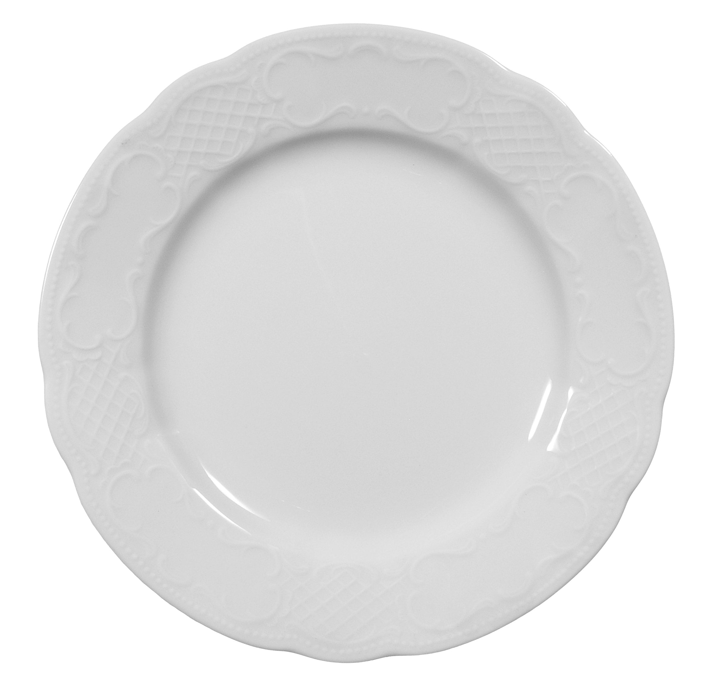 Salzburg White Porcelain Plate 10.6"