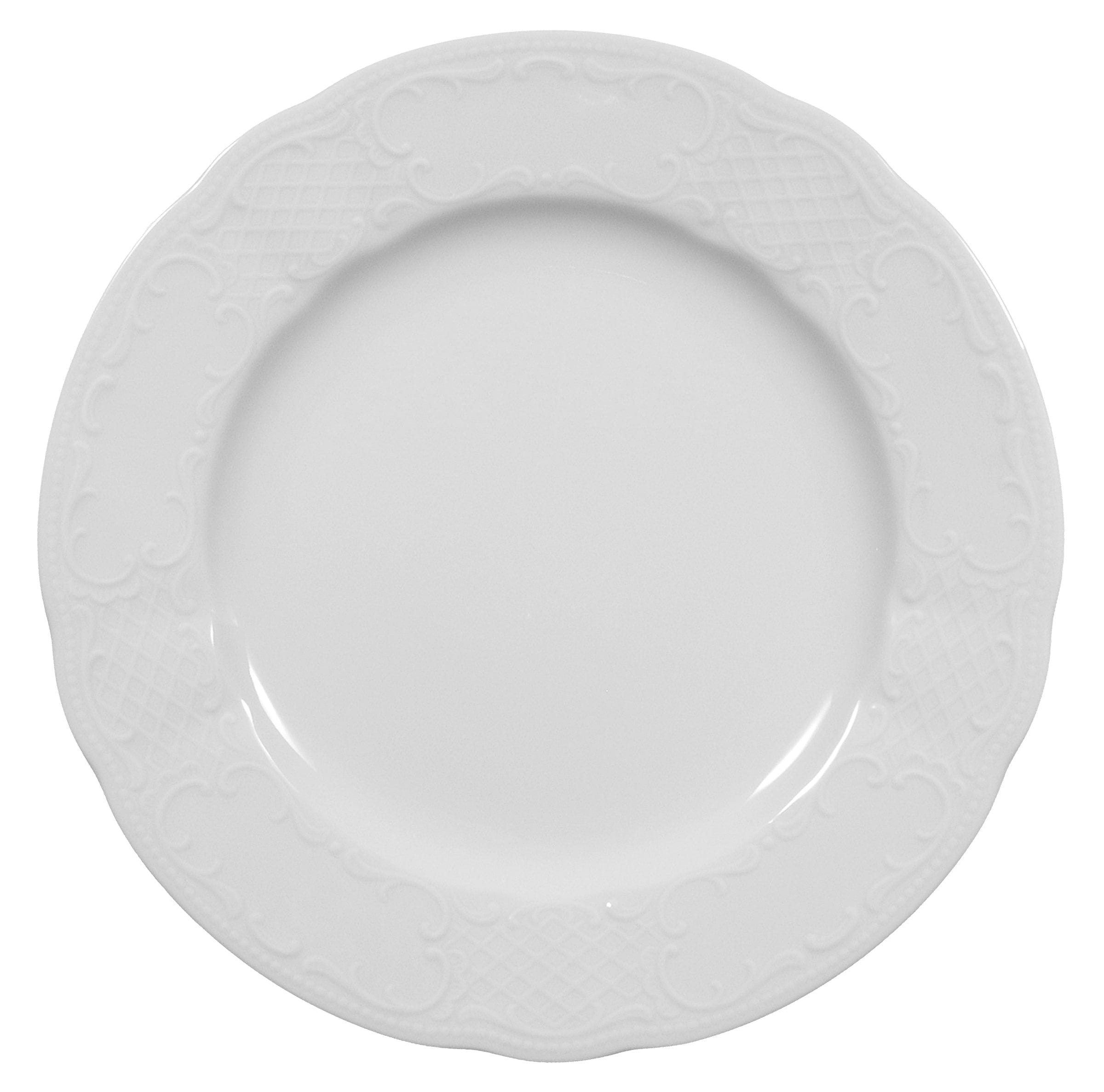 Salzburg White Porcelain Plate 12"