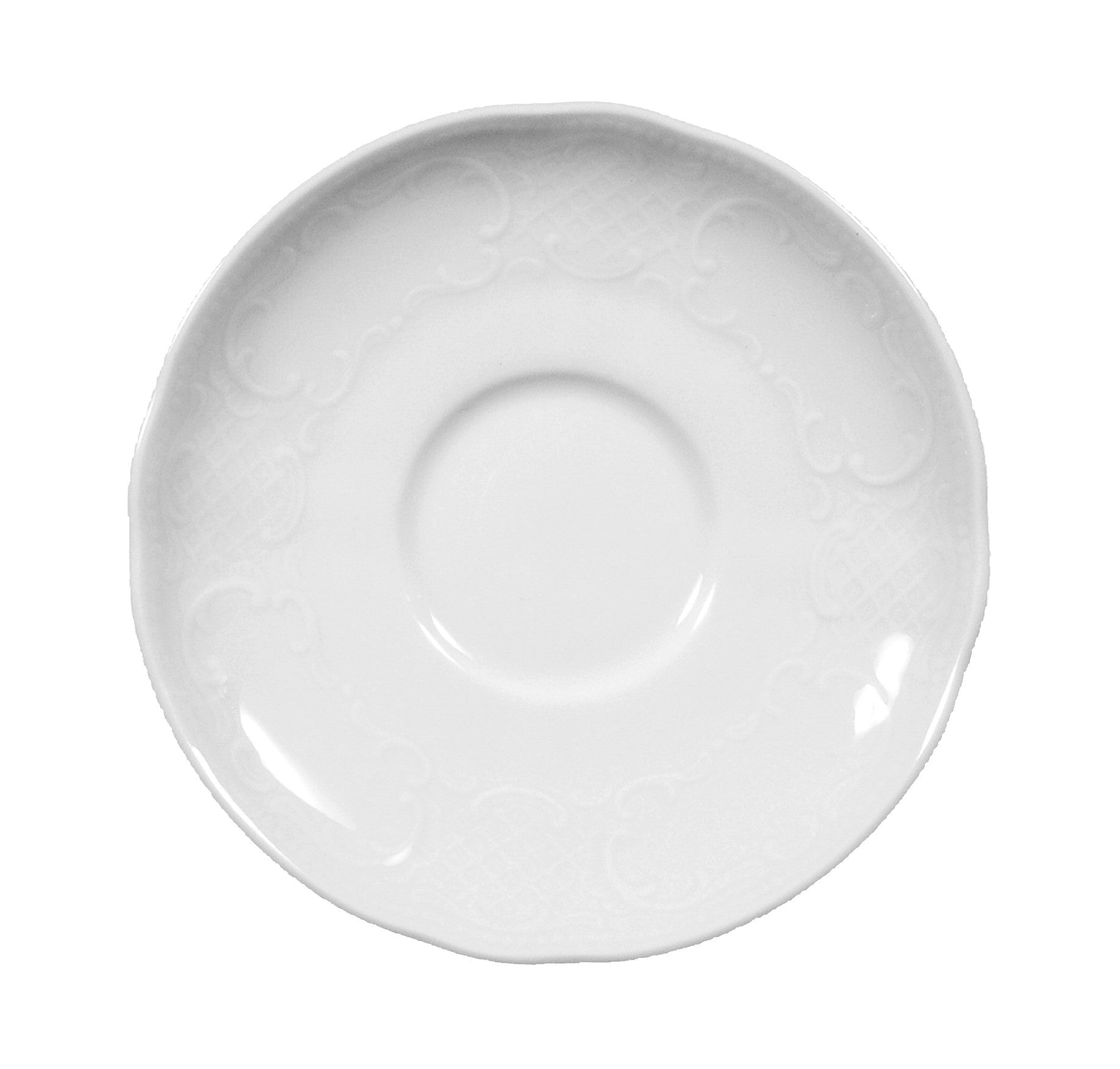 Salzburg White Porcelain Saucer 4.7"