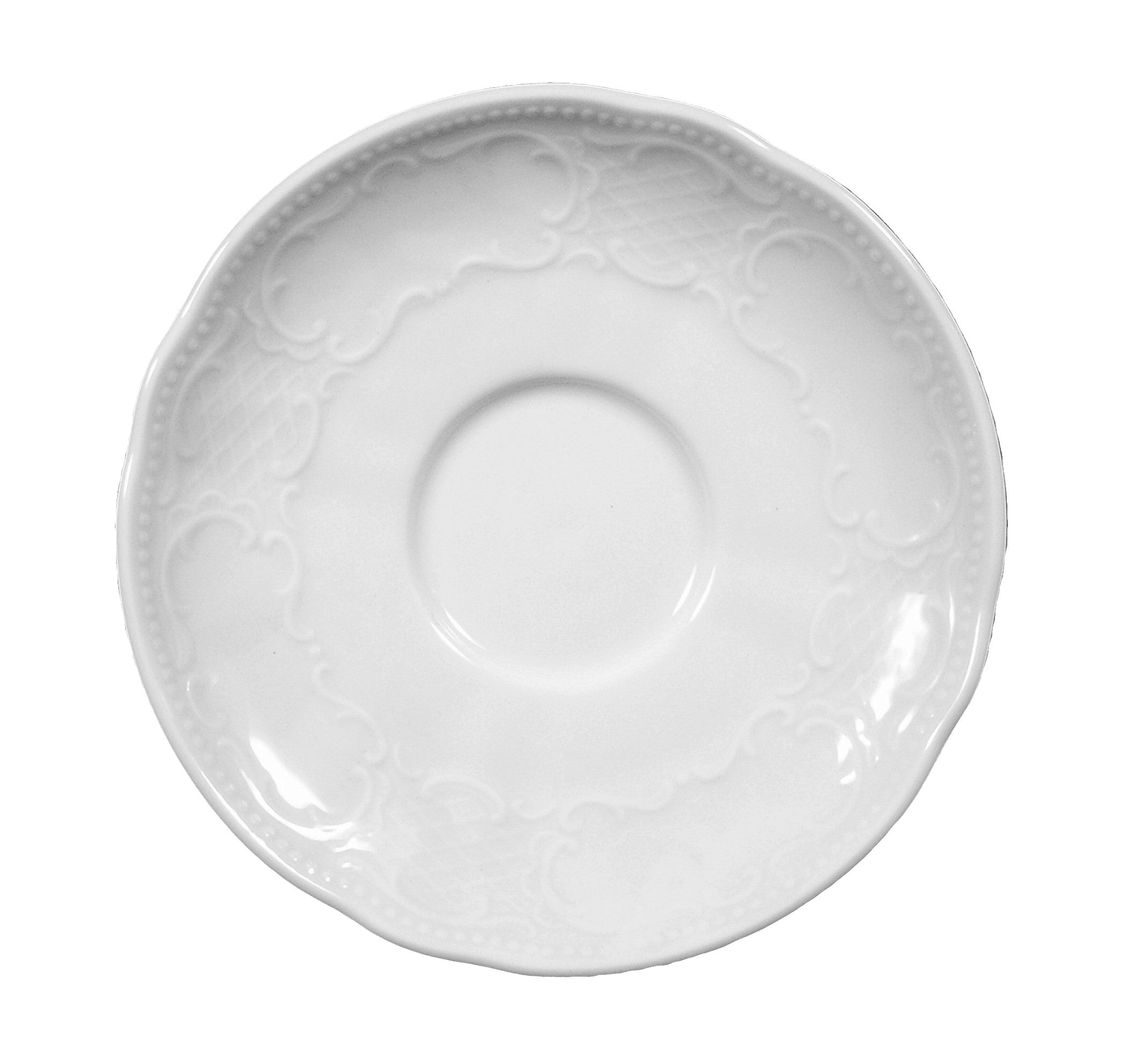 Salzburg White Porcelain Saucer 5.7"