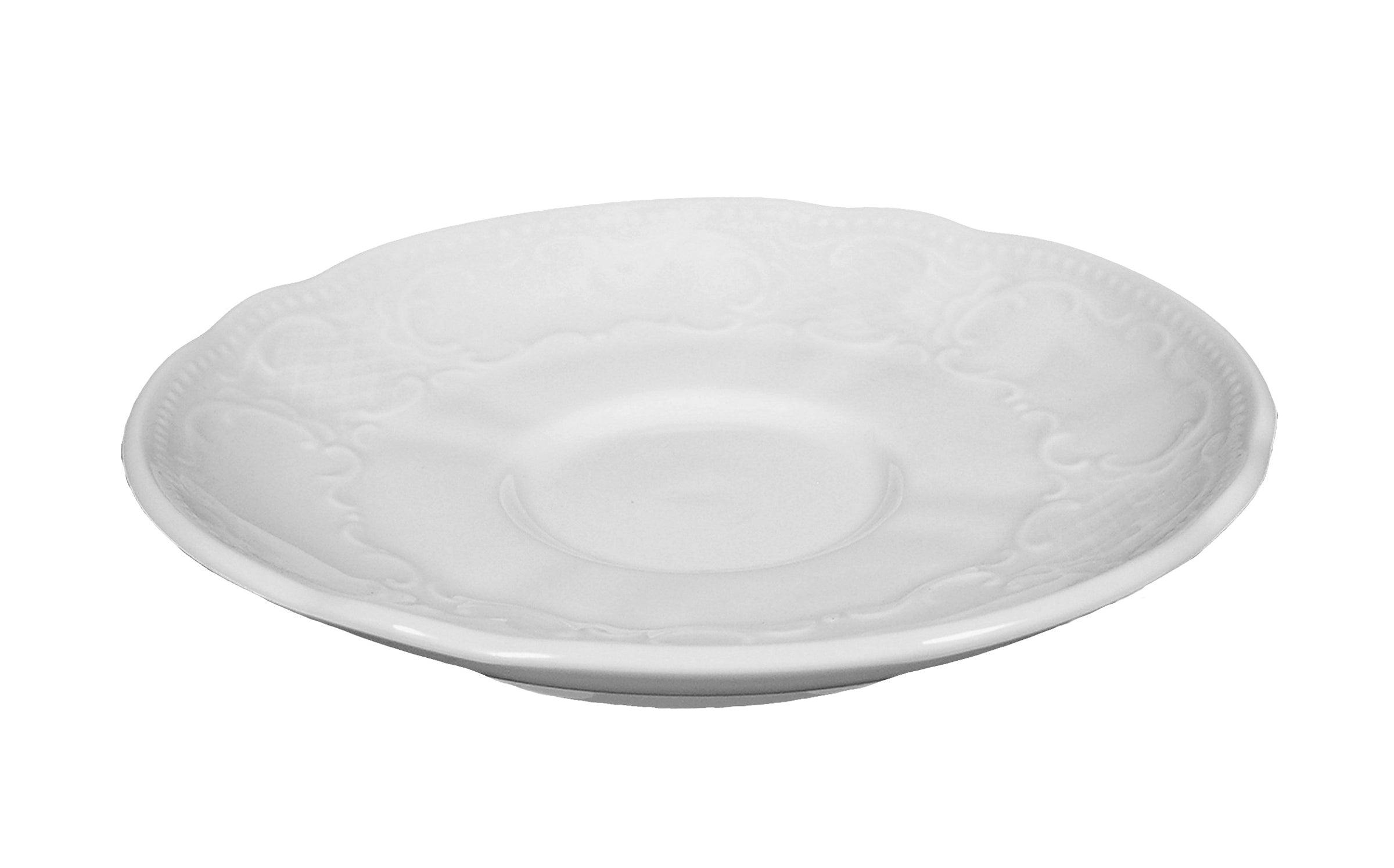 Salzburg White Porcelain Saucer 5.7"