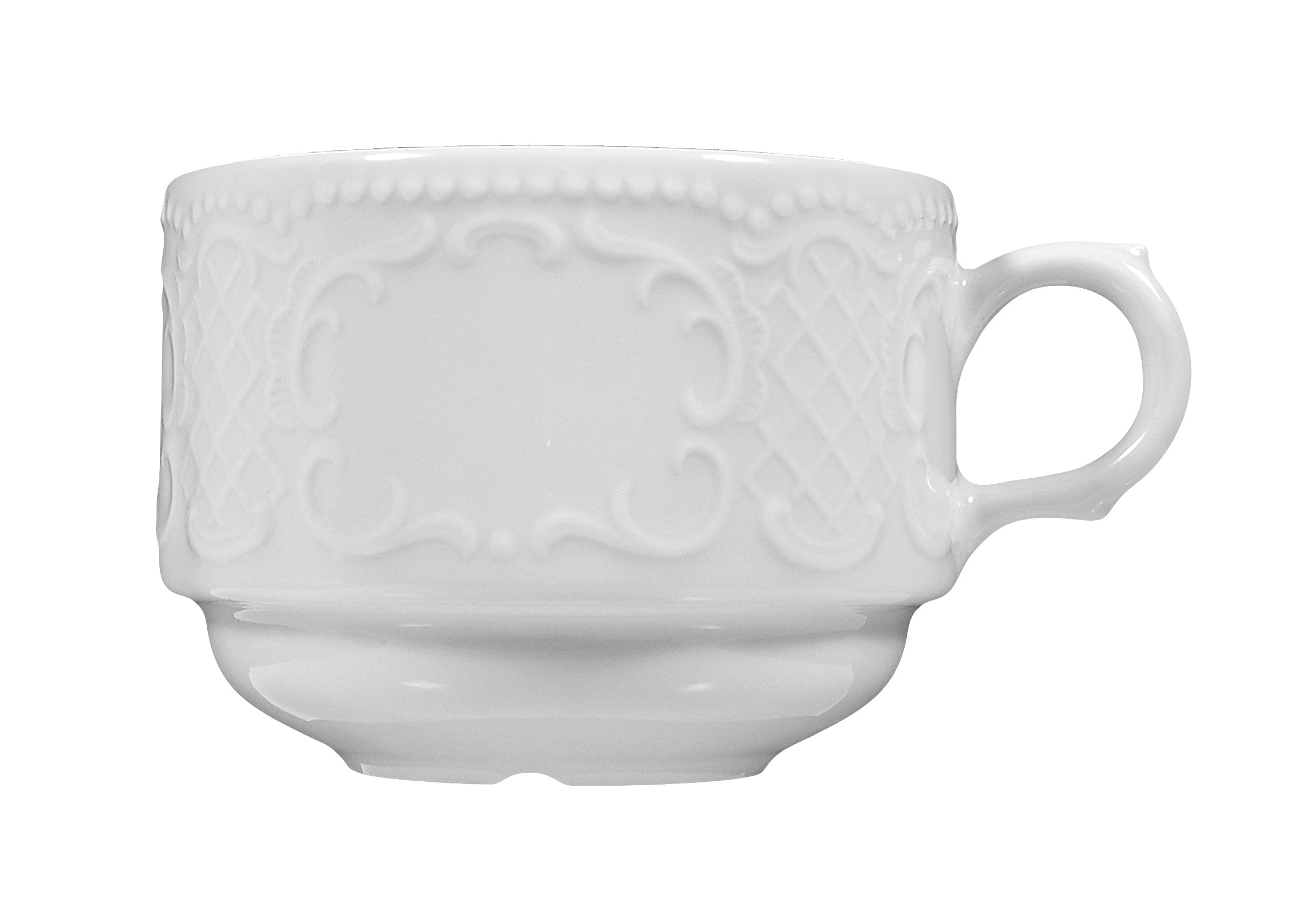 Salzburg White Porcelain Cup 3.2"