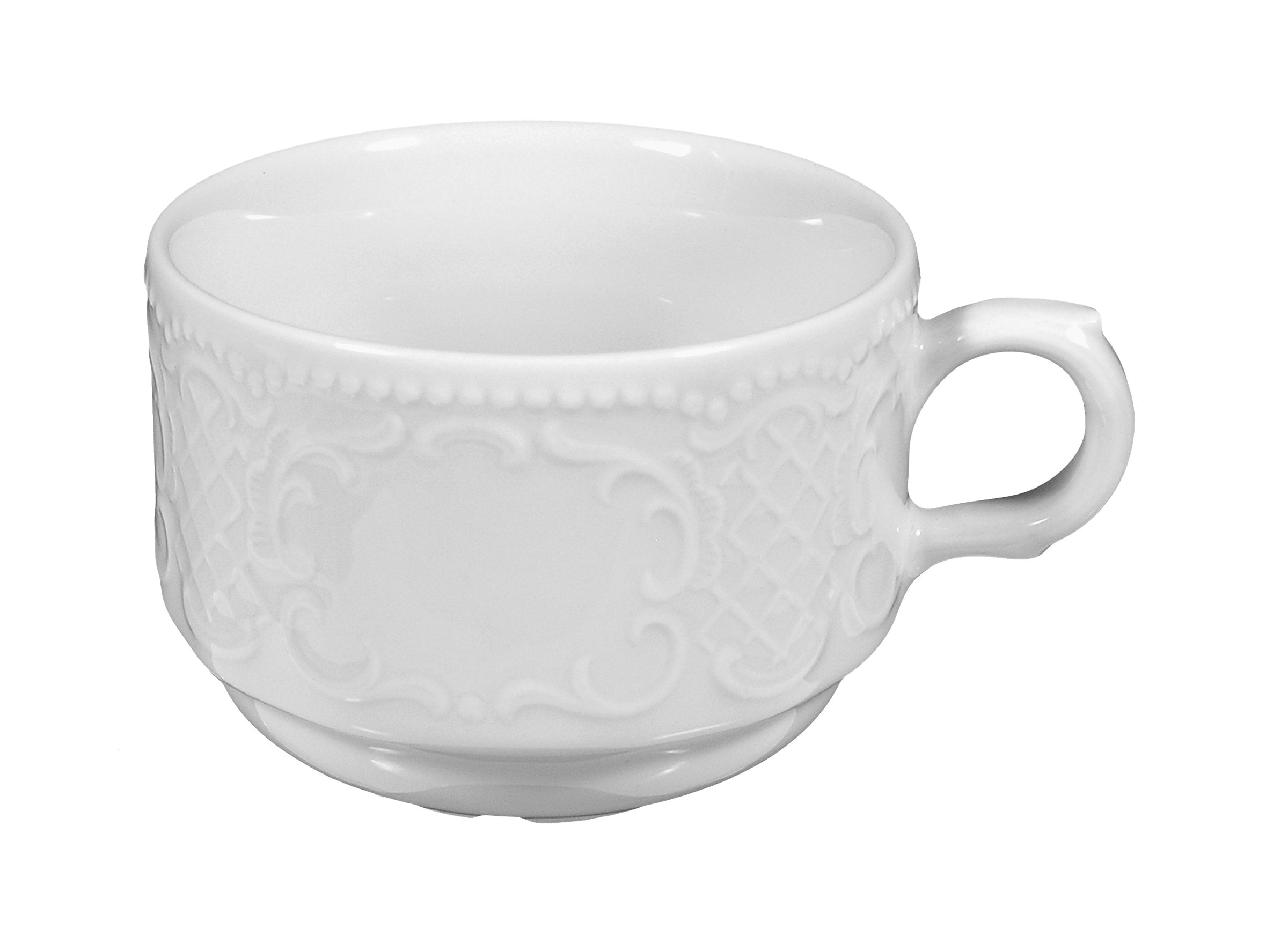 Salzburg White Porcelain Cup 3.2"