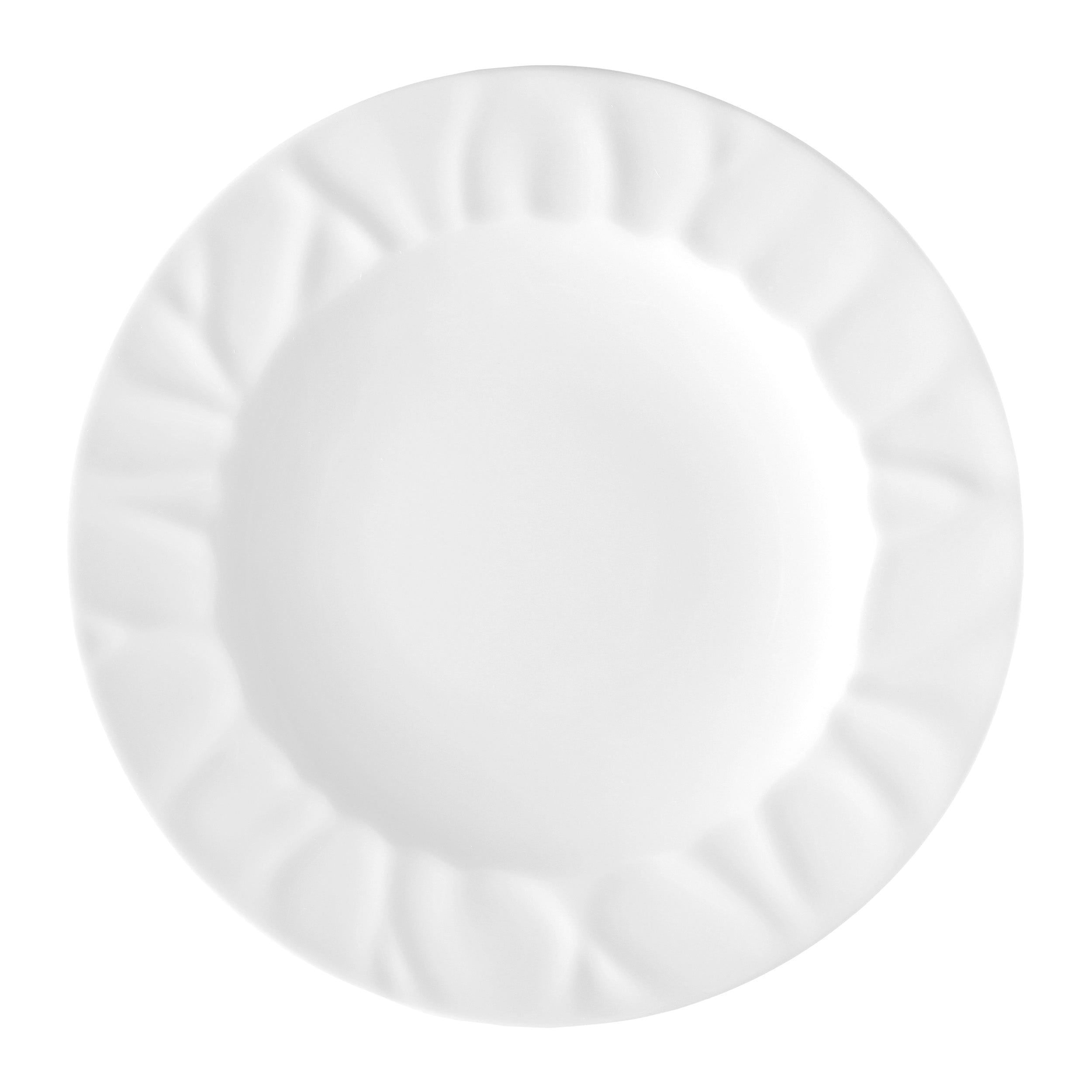 Venice White Porcelain Plate 8.9"