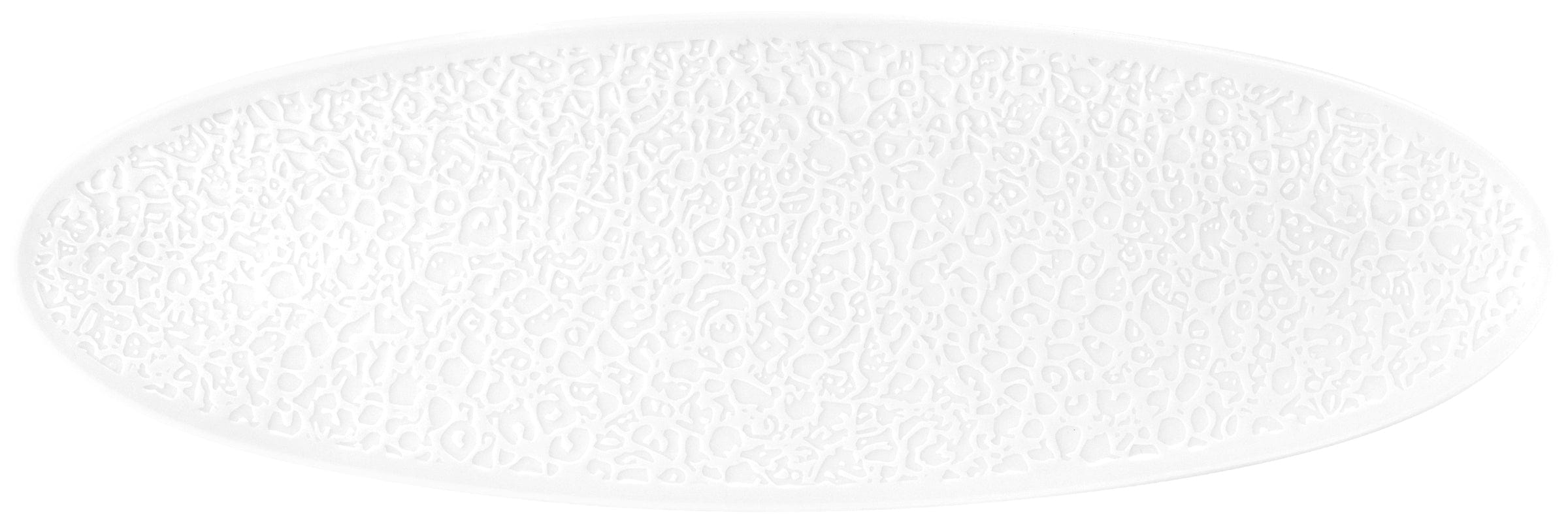 Nori White Porcelain Oval Platter  17.4" x 5.7"