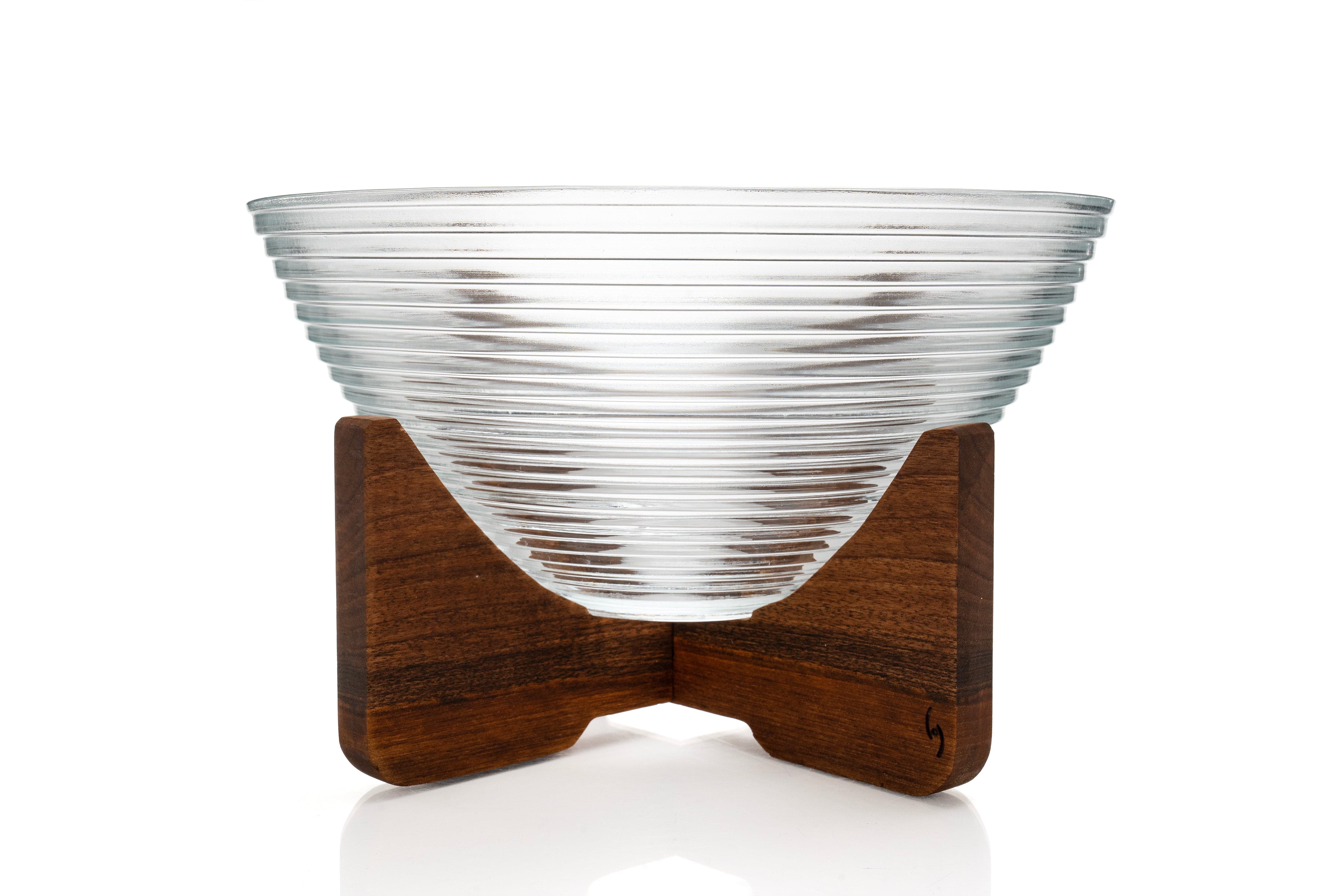Milano Clear Glass Bowl with Stand 10.8" / 165 oz