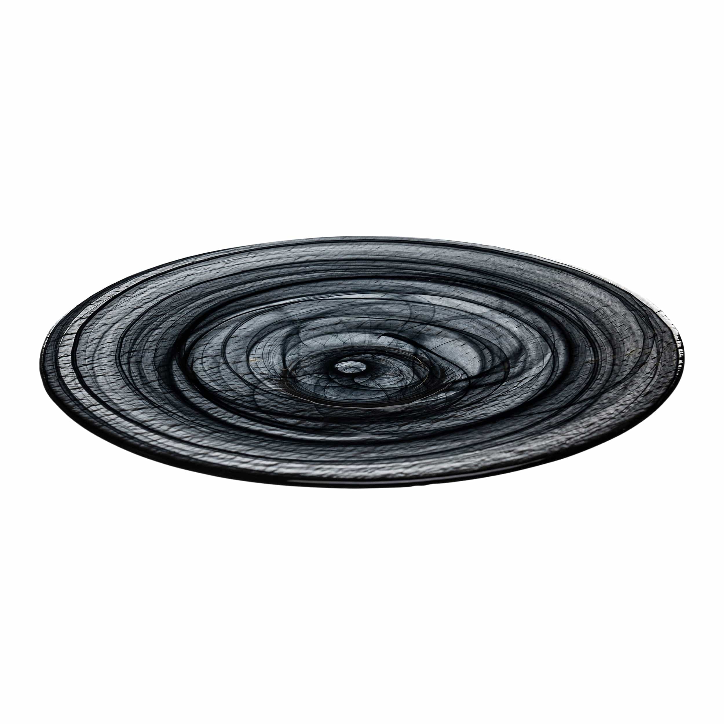 Estonia Black Glass Plate 10.5"