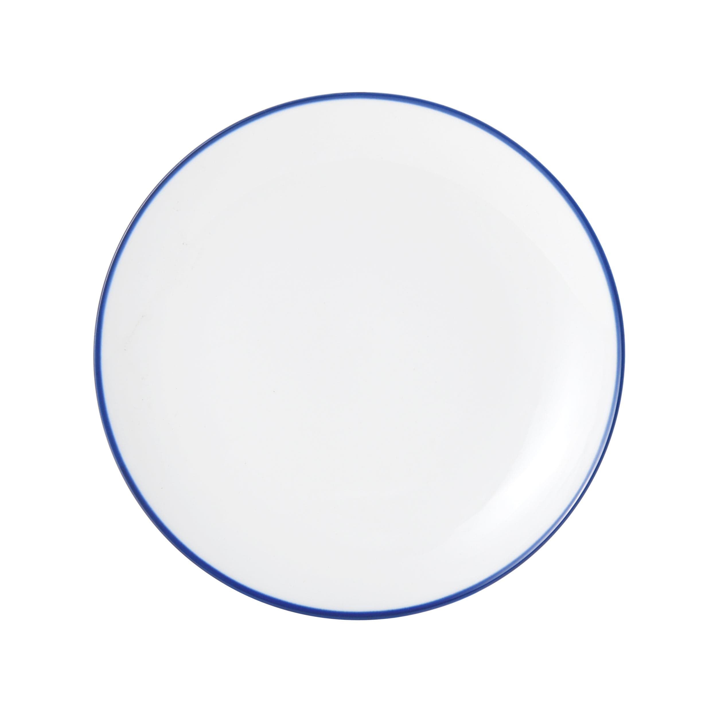 Bistro Pinstripe Porcelain Coupe Plate 8" Blue Pinstripe #color_blue pinstripe