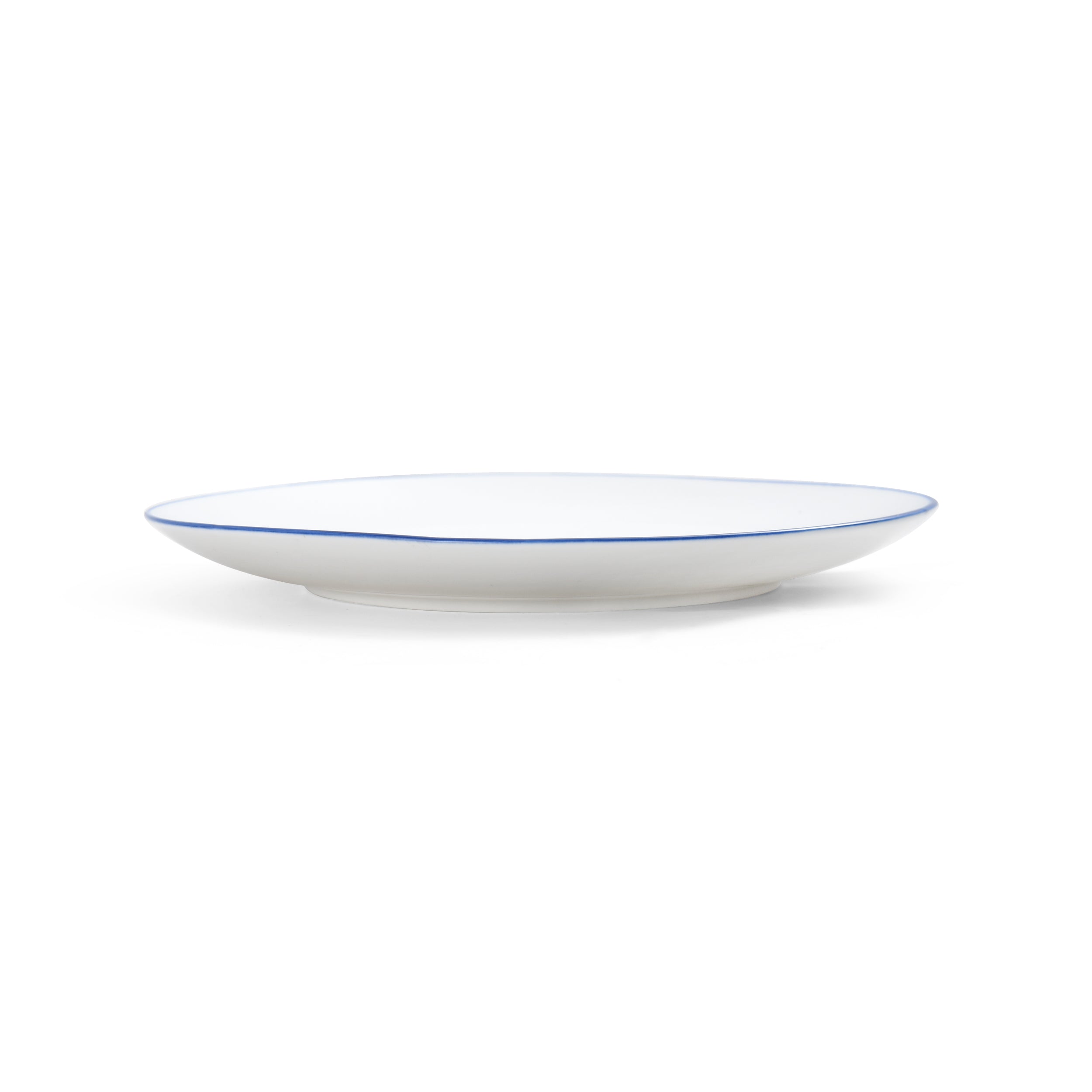 Bistro Pinstripe Porcelain Coupe Plate 9" Blue Pinstripe #color_blue pinstripe