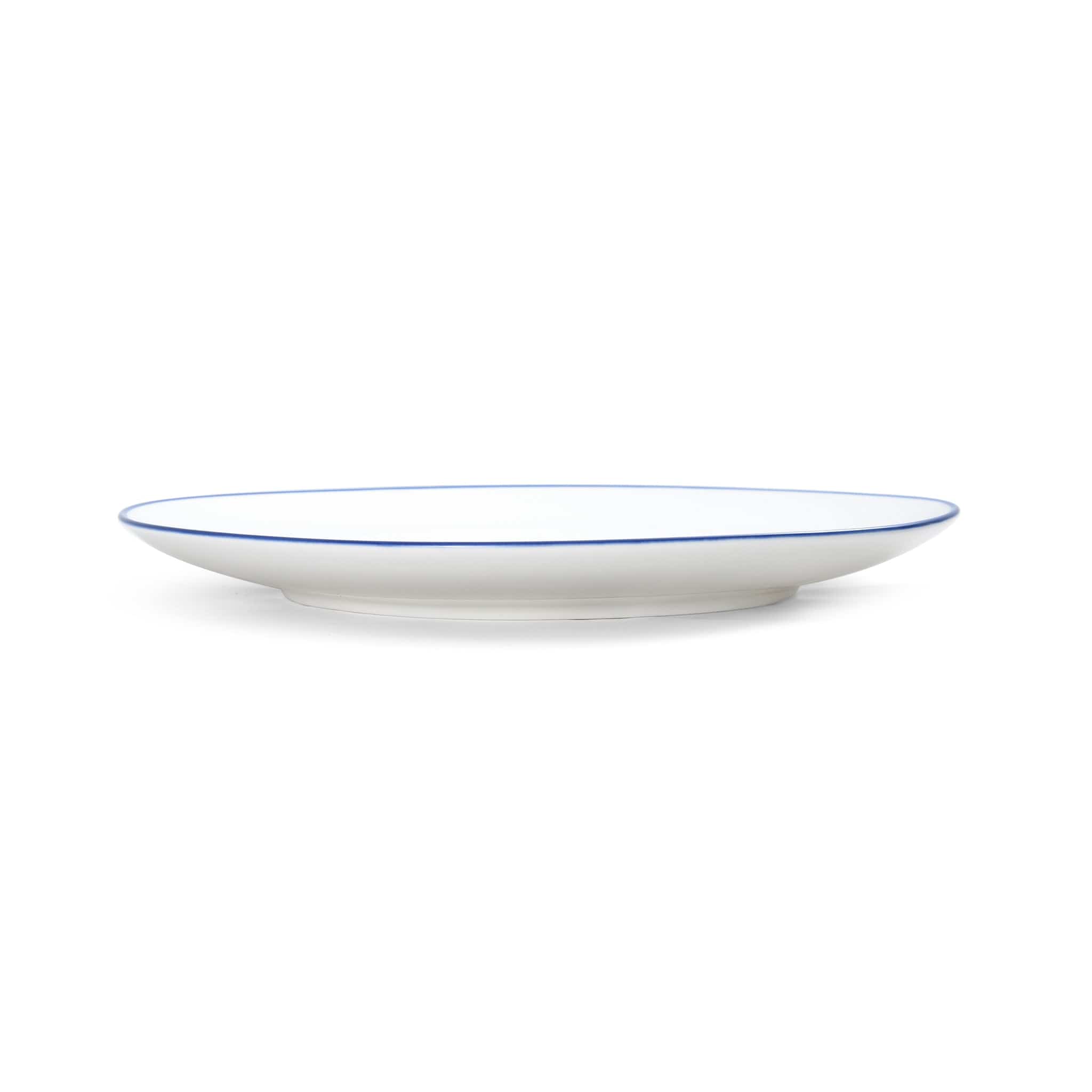 Bistro Pinstripe Porcelain Coupe Plate 10" Blue Pinstripe #color_blue pinstripe